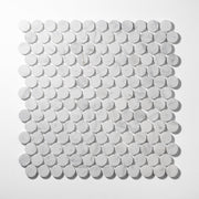 Penny Round 1" Bianco Carrara Marble Honed Mosaic Tile