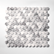 Penny Round 1"  Lilac Marble Honed Mosaic Tile