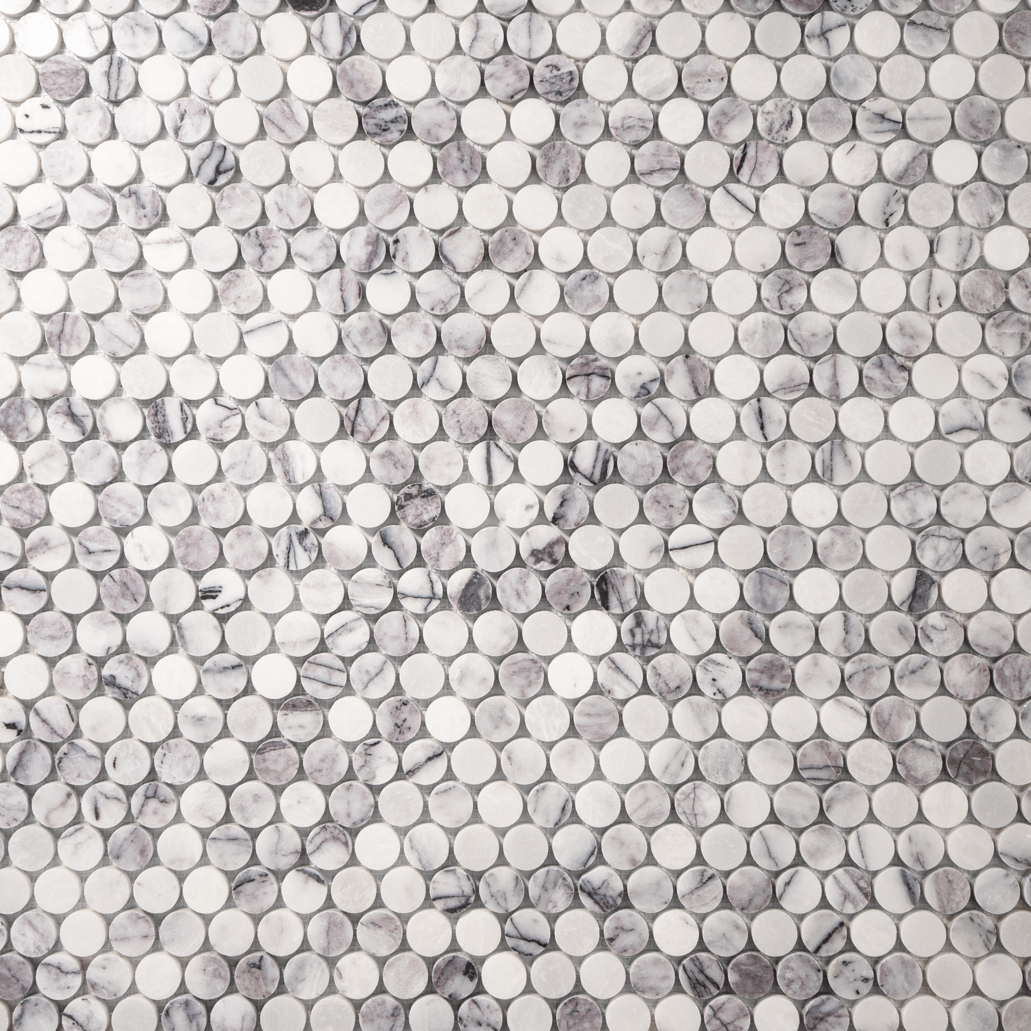 1"  Lilac Marble Honed Mosaic Tile