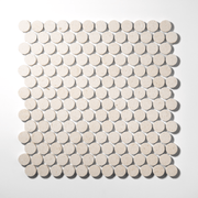 Penny Round 1" Limestone Honed Mosaic Tile