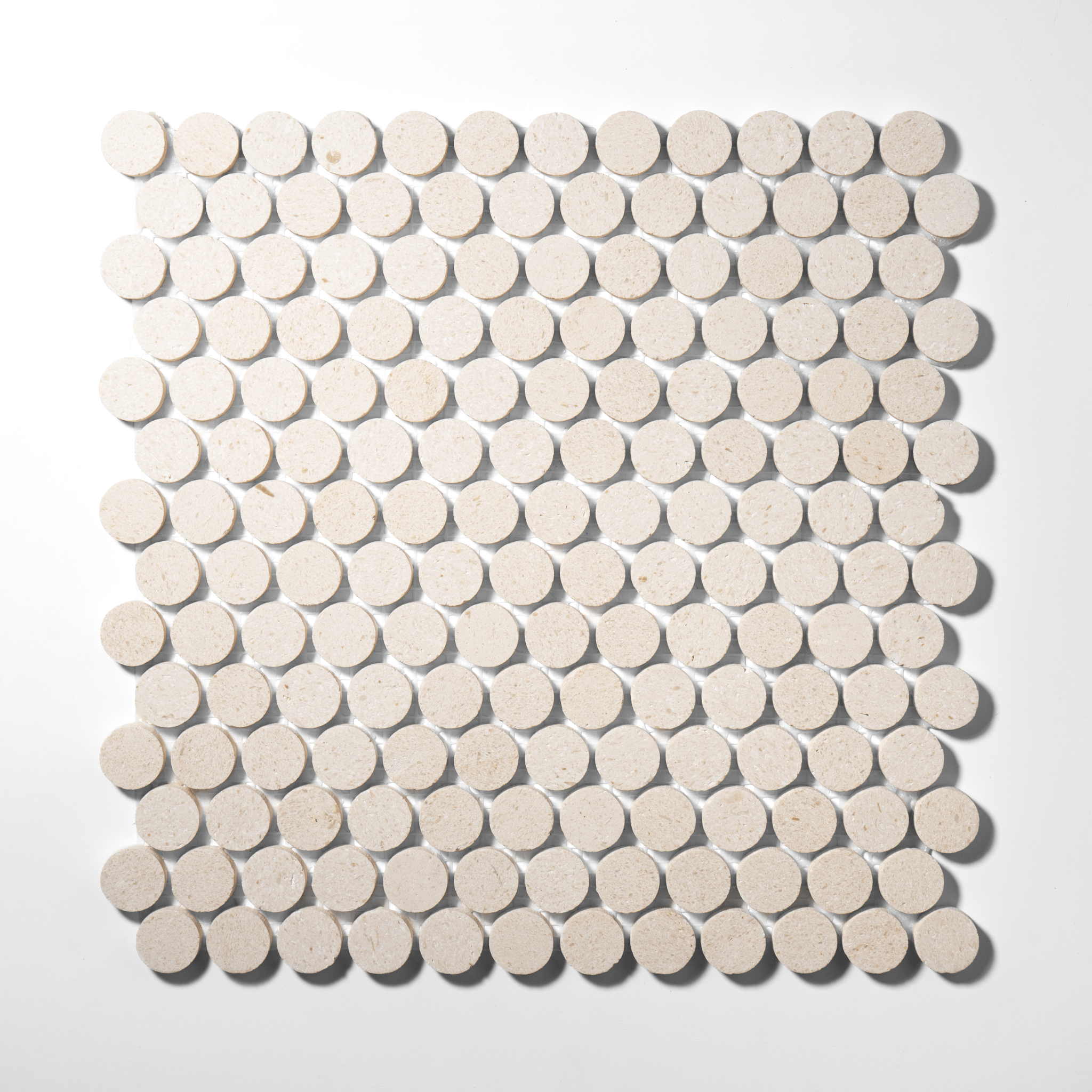 Penny Round 1" Limestone Honed Mosaic Tile