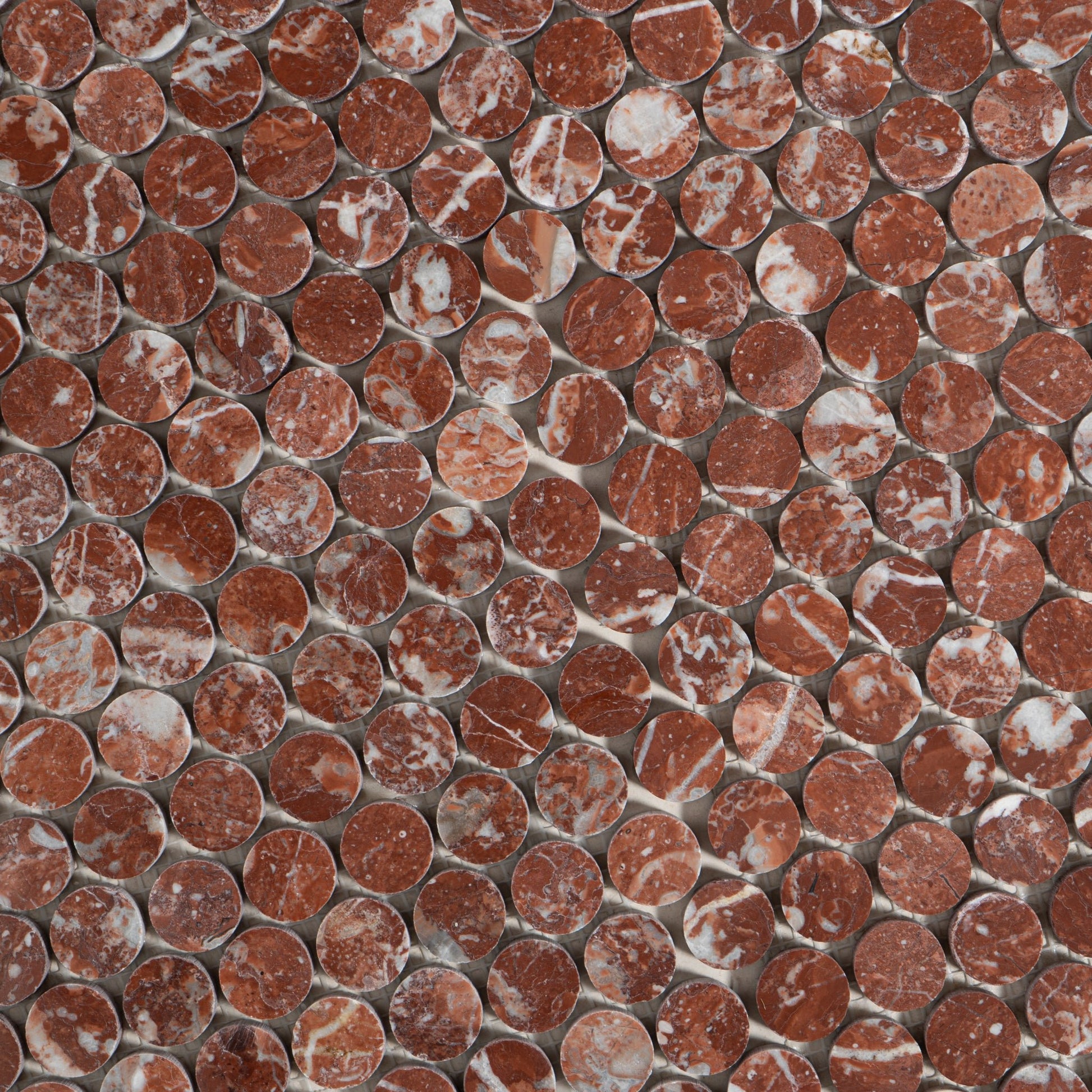 Rojo Alicante Marble Polished Mosaic Tile