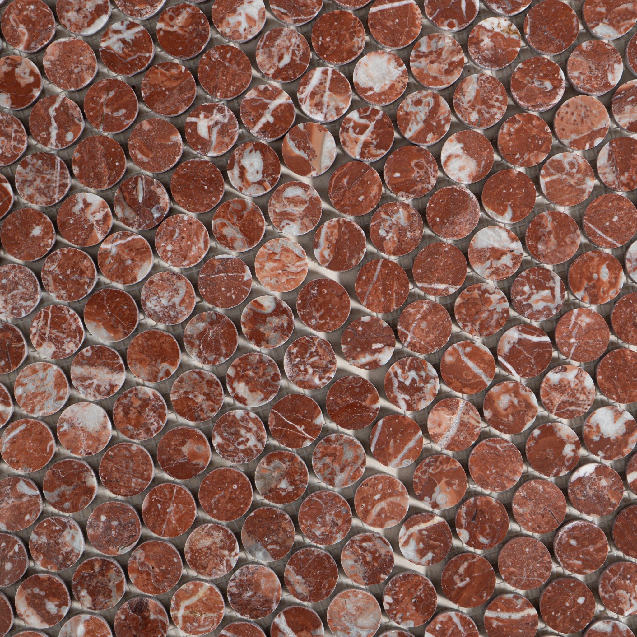 Rojo Alicante Marble Polished Mosaic Tile