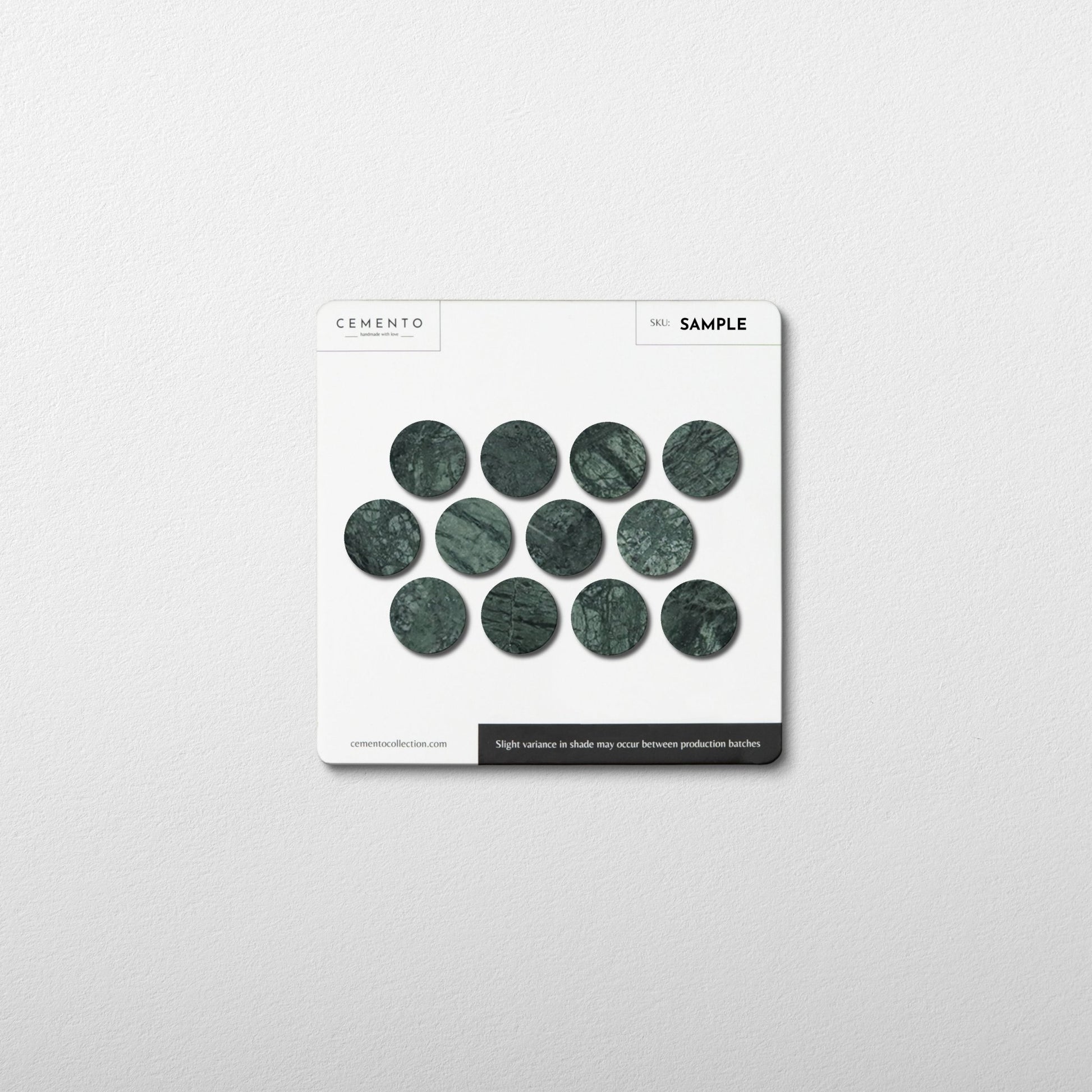 green penny round natural stone