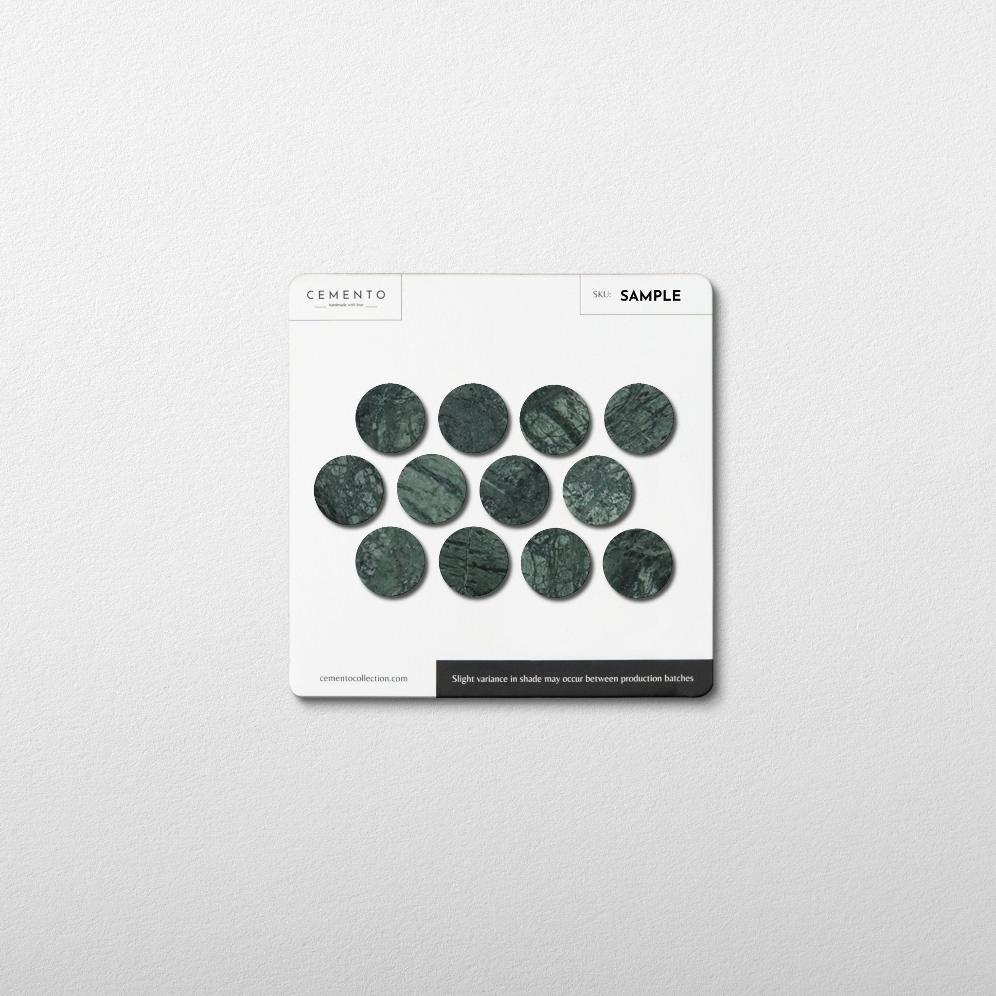 green penny round natural stone