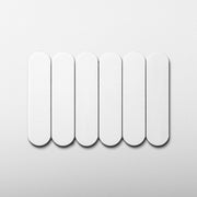 Pill Shape Bianco Dolomite Marble Honed Mosaic Tile - Cemento Collection