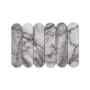 Pill Shape Lilac Marble Honed Mosaic Tile - Cemento Collection