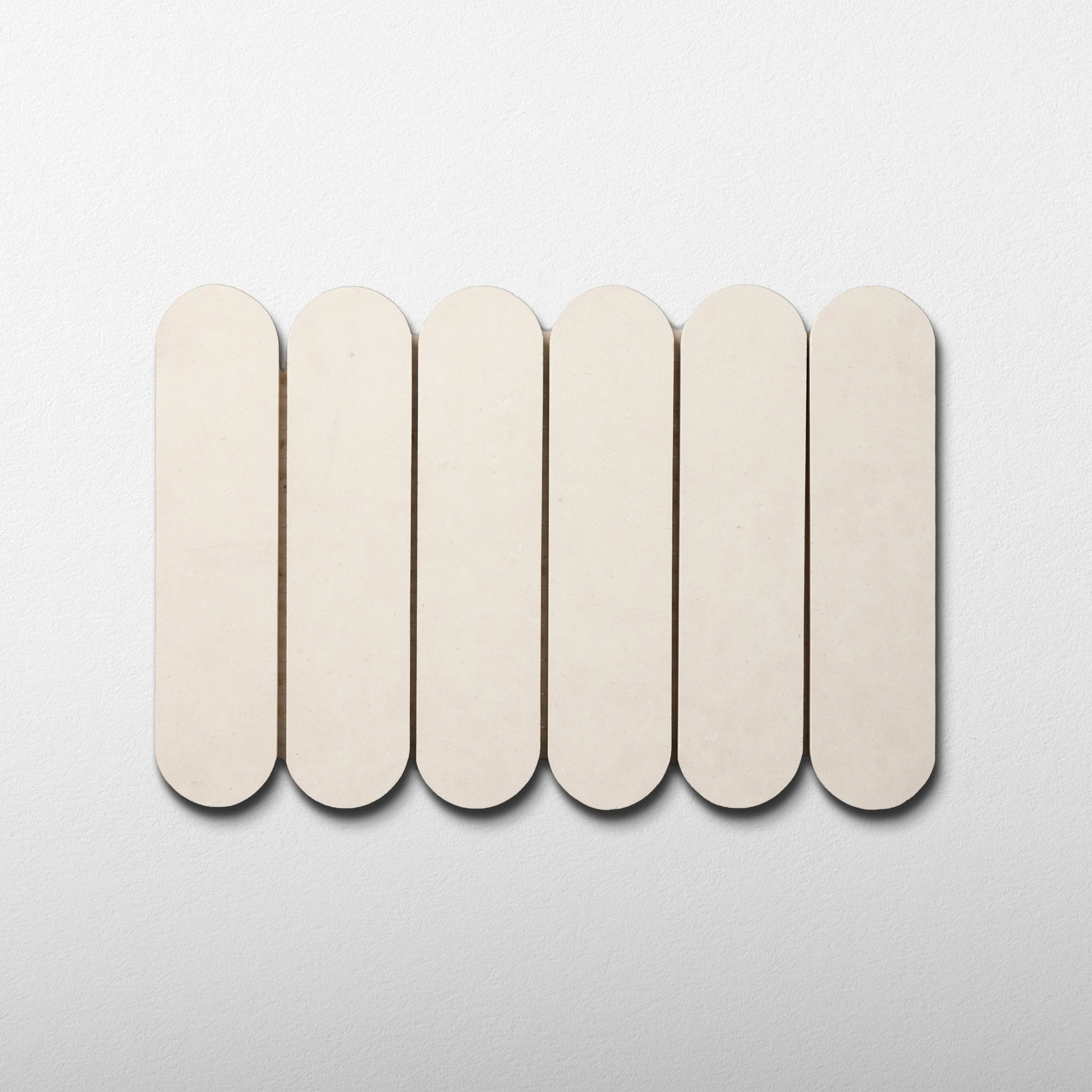 Pill Shape Limestone Honed Mosaic Tile - Cemento Collection