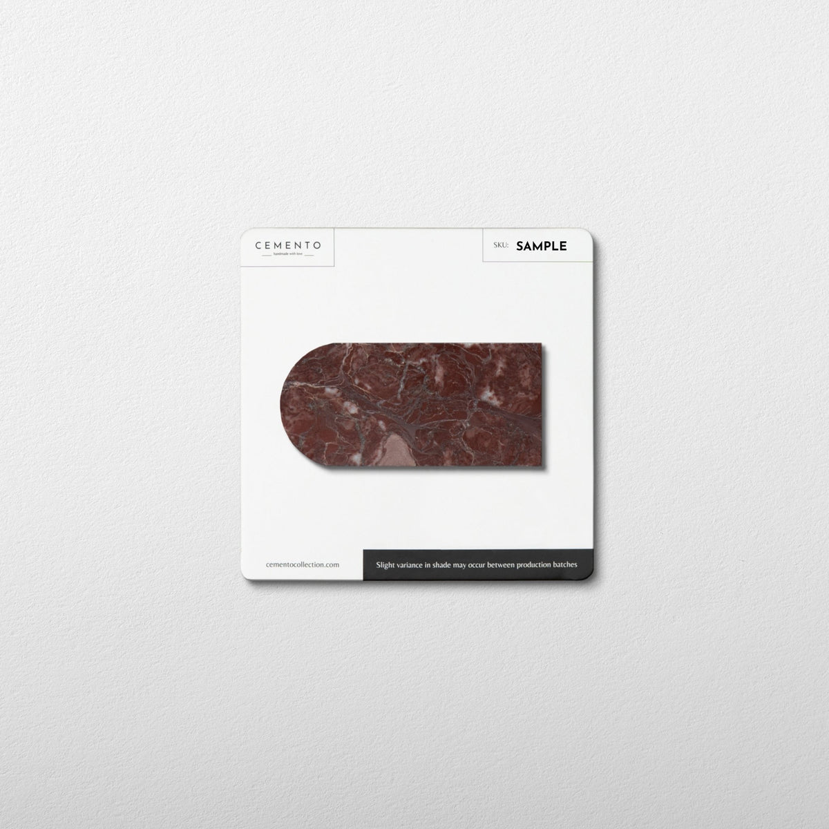 Tile Rdd Pill Shape Red Ravel Marble Polished Mosaic Tile | Cemento Collection ...