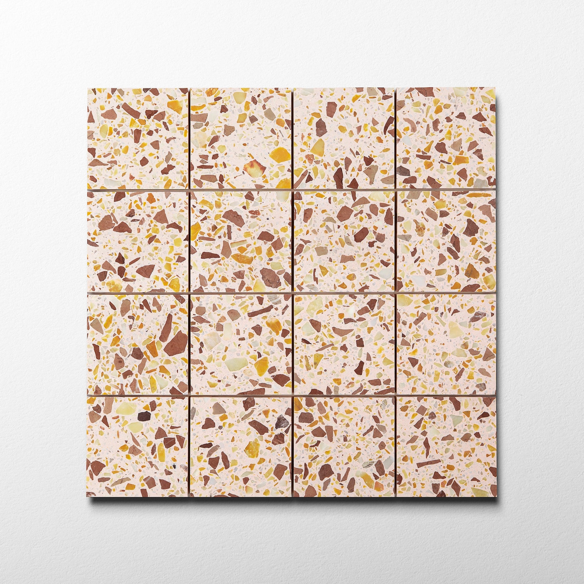 Procida Butter Cream 16x16 Terrazzo Tile - Cemento Collection