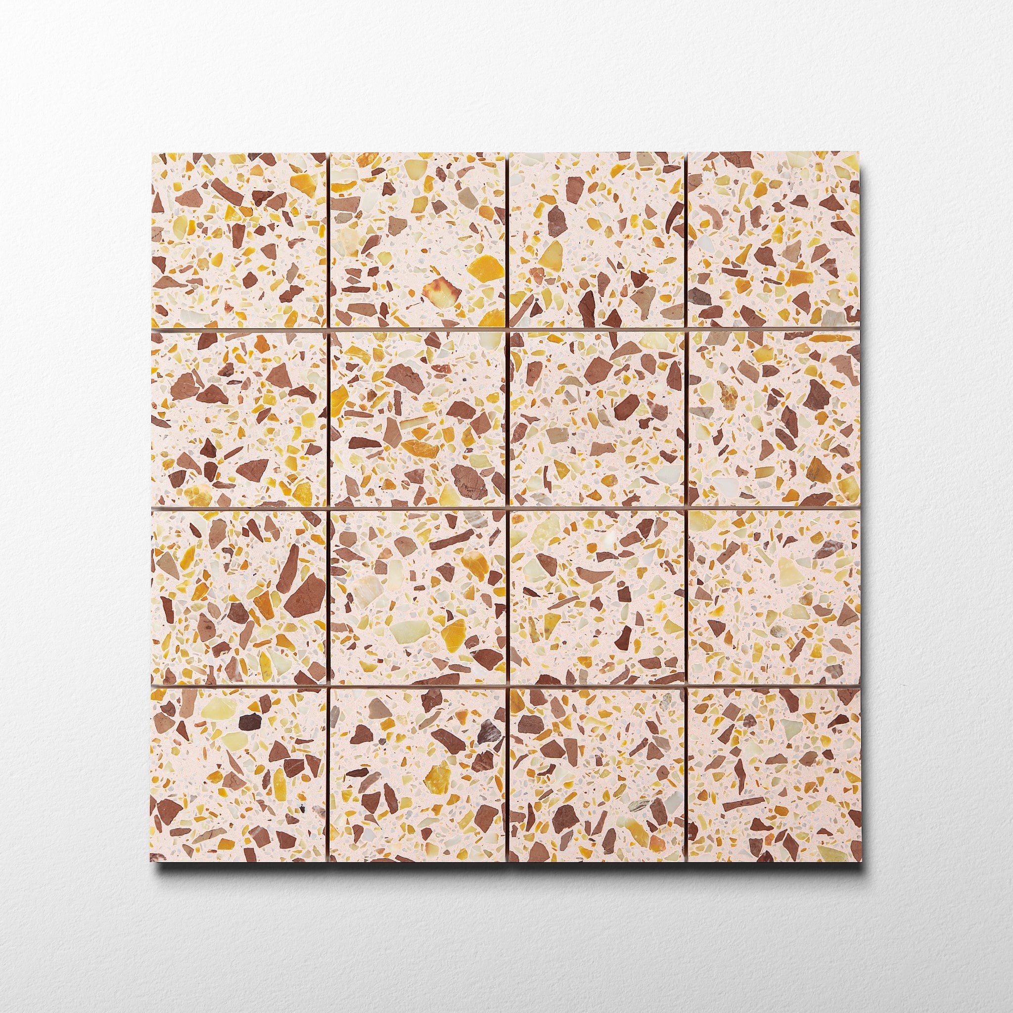 Procida Butter Cream 16x16 Terrazzo Tile - Cemento Collection