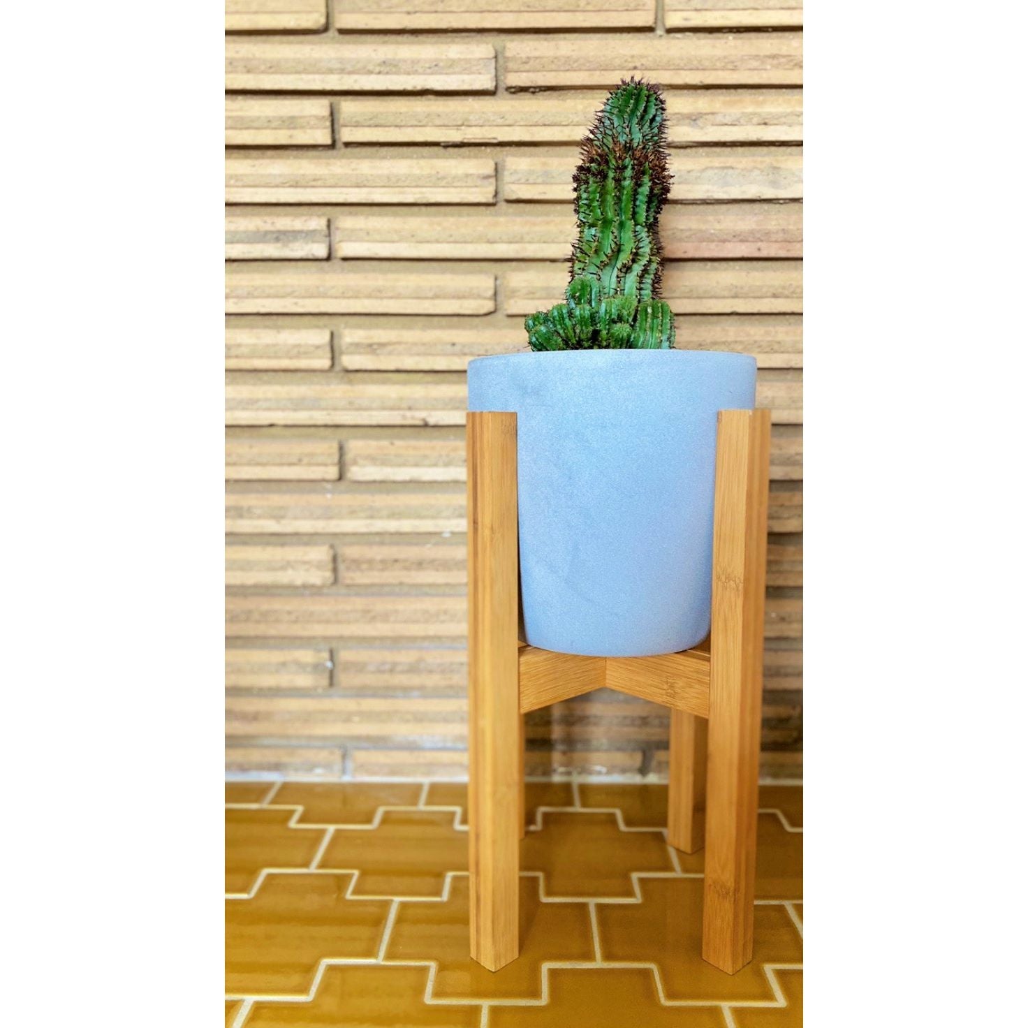 Puzzle Plus 6x6 Mustard Yellow Glossy Subway Tile | Cemento