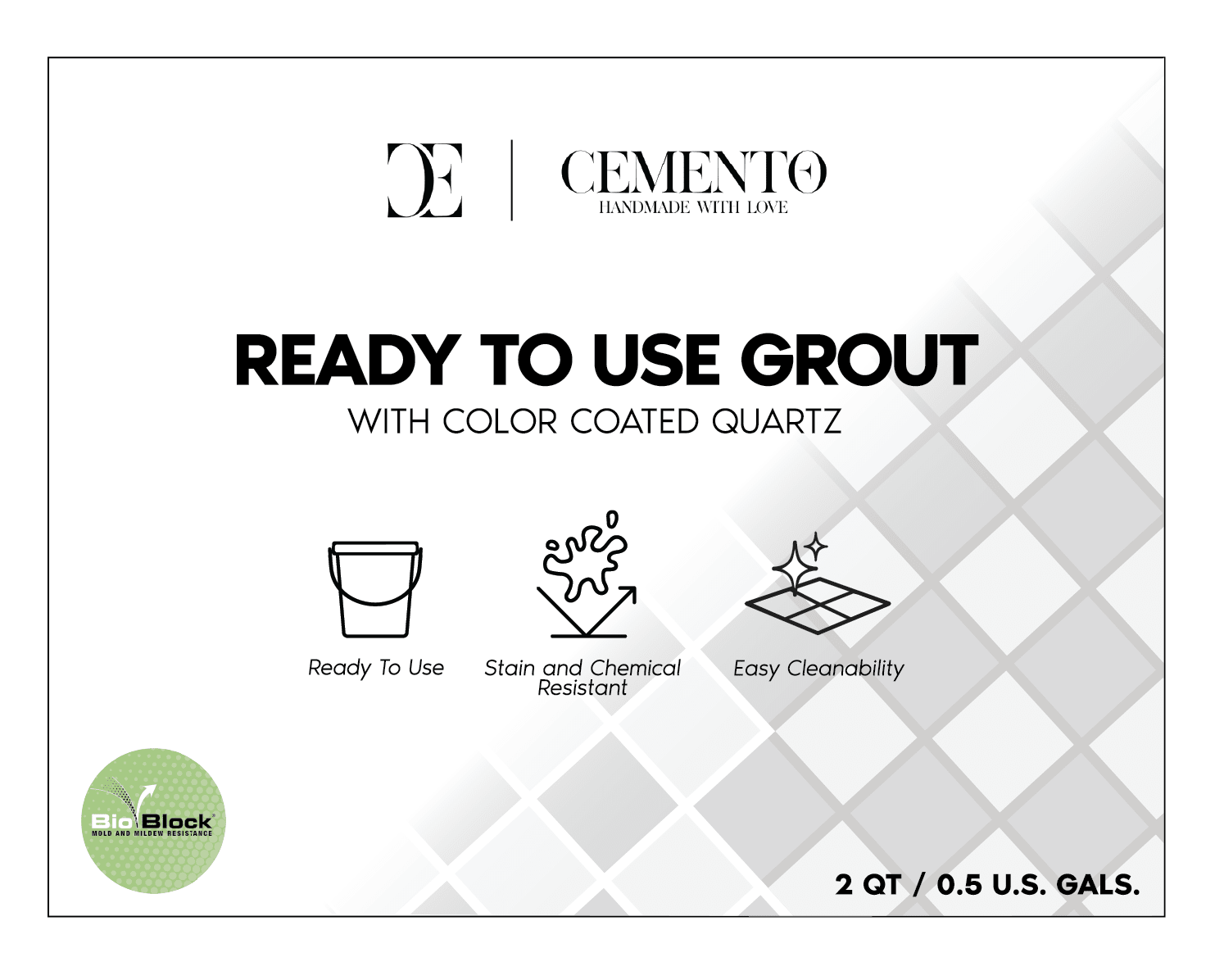 Ready to Use Grout Azalea Leaf - 1/2 Gal - Cemento Collection