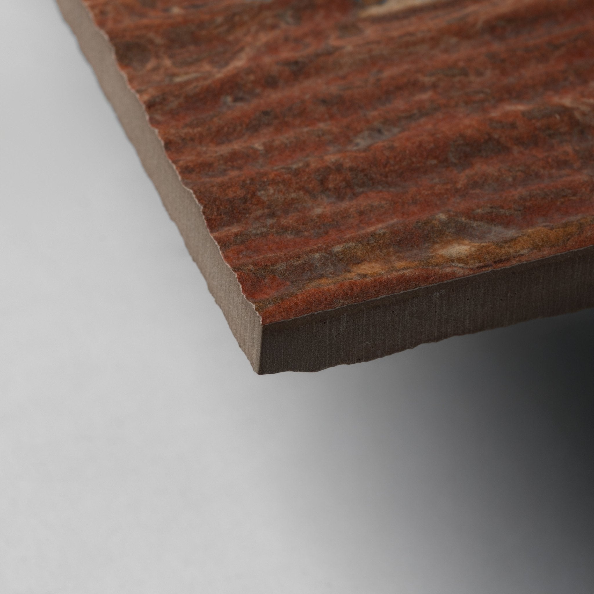 Red Travertine 24x48 Fluted Porcelain Tile - Cemento Collection