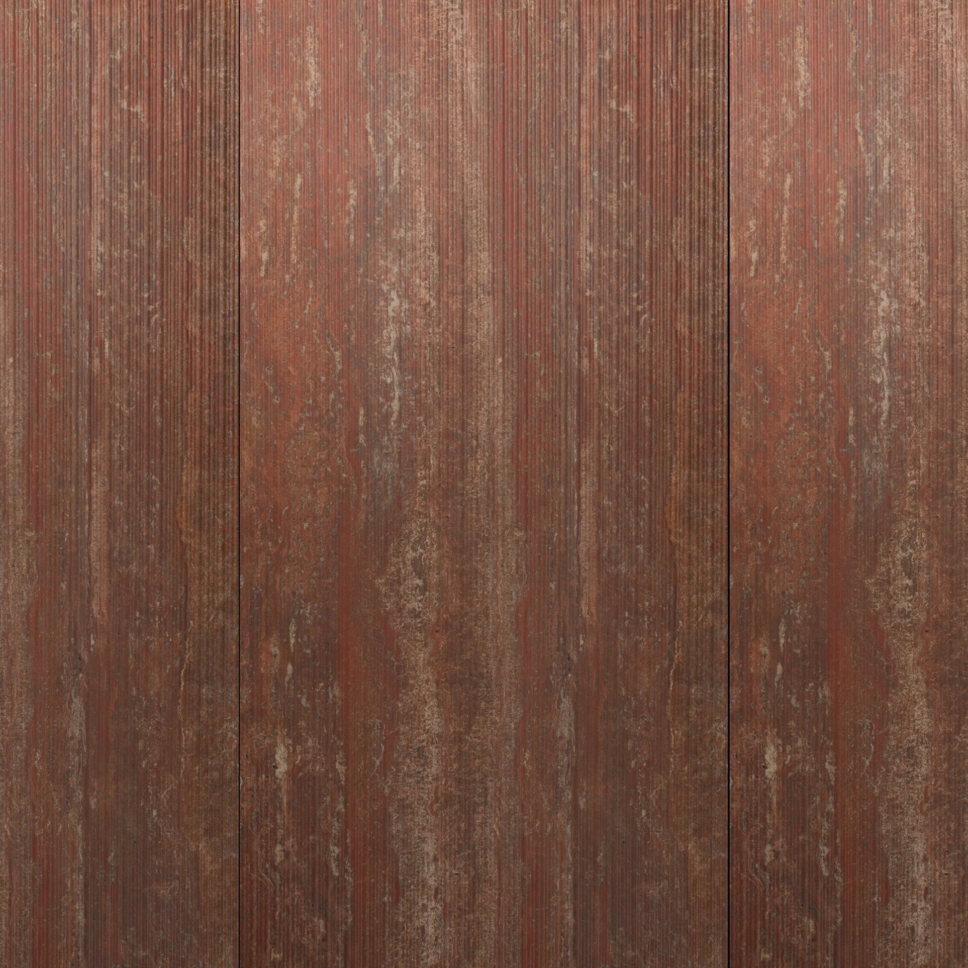 Red Travertine 24x48 Fluted Porcelain Tile - Cemento Collection