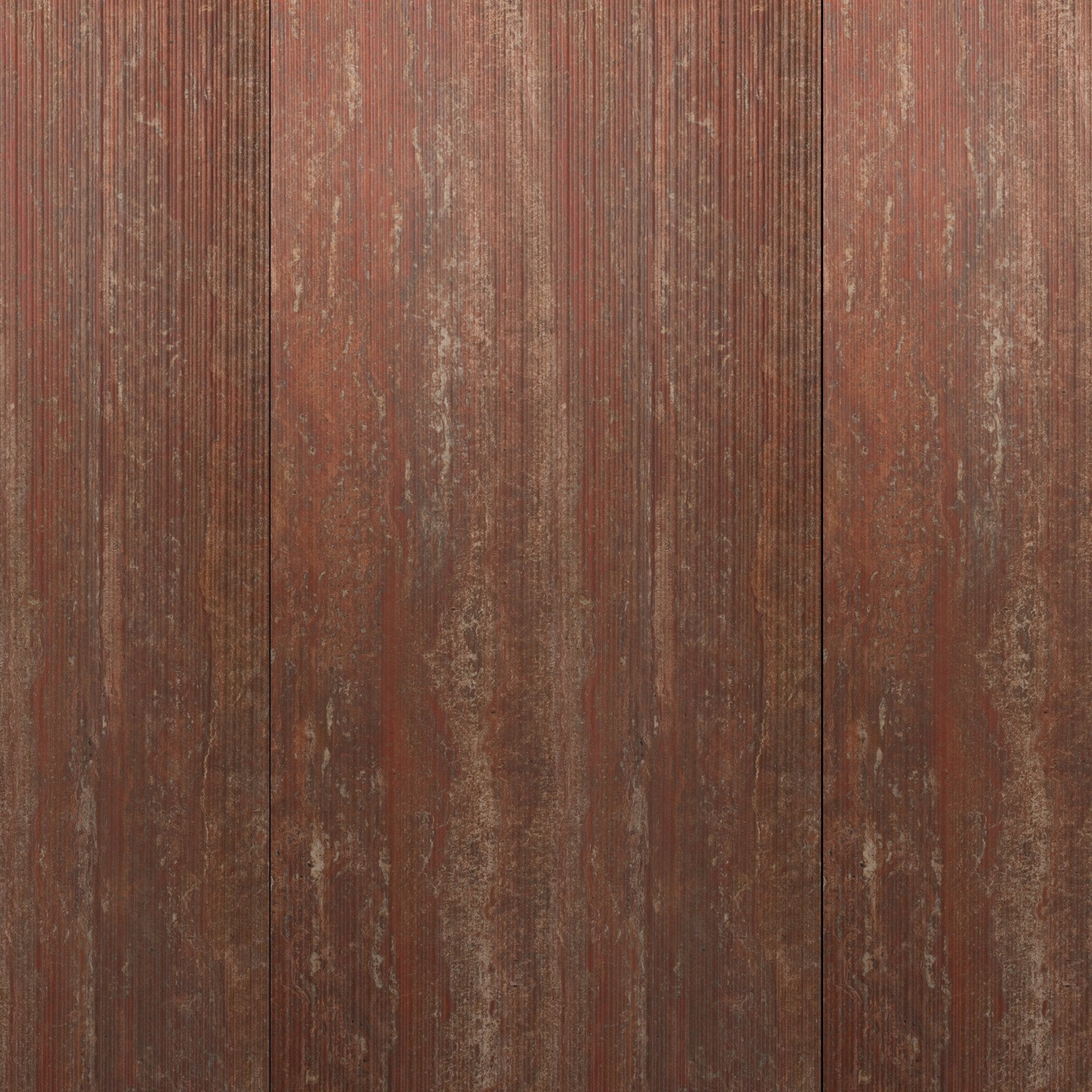 Red Travertine 24x48 Fluted Porcelain Tile - Cemento Collection