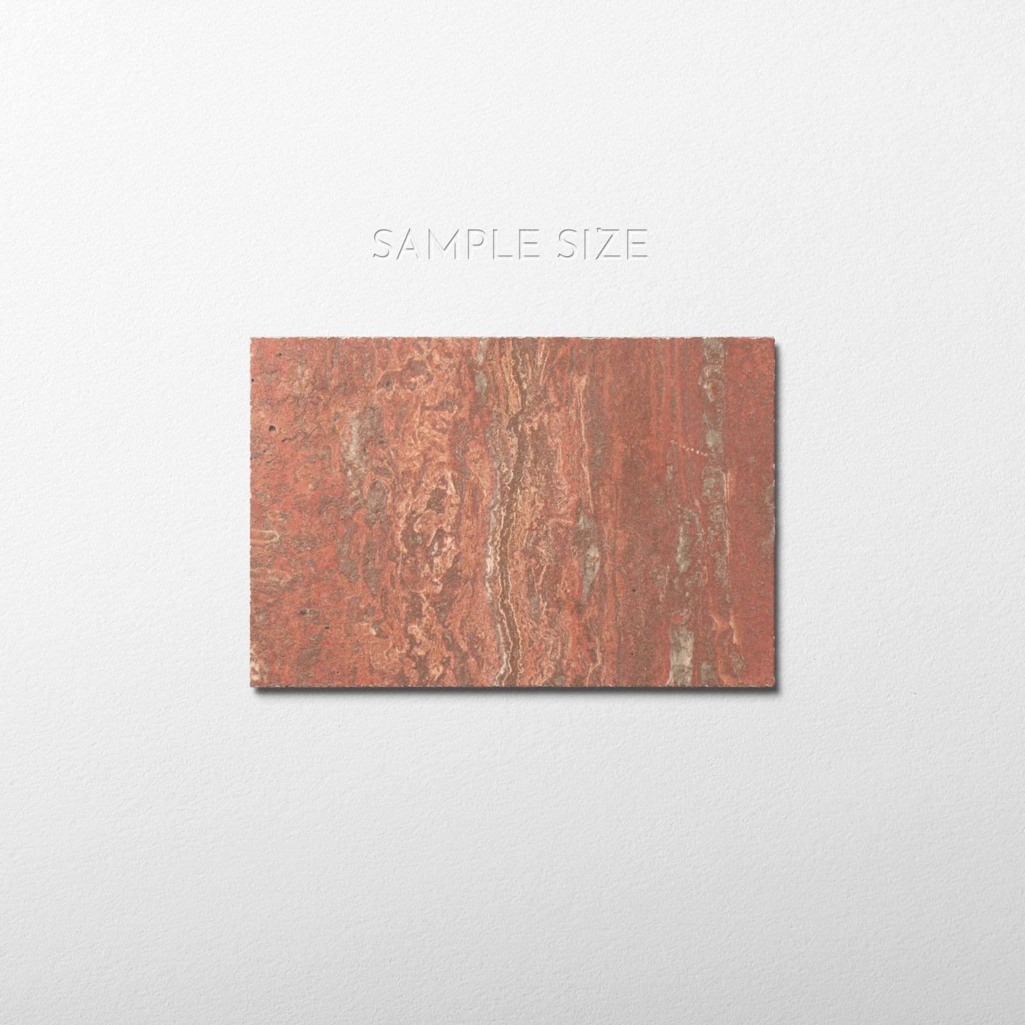 Red Travertine sample
