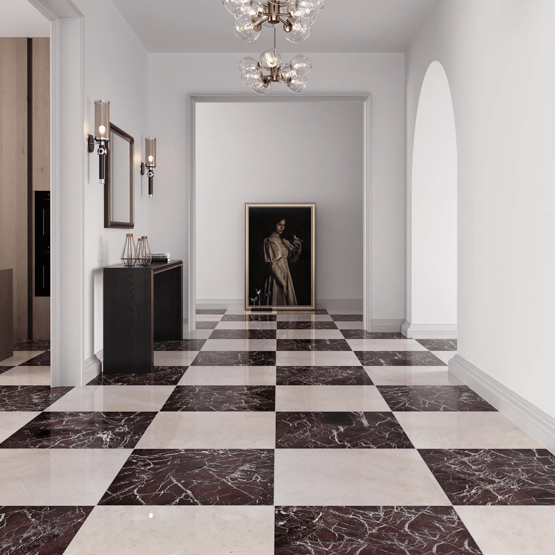 Rosso Levanto Marble 12x24 Honed Field Tile - Cemento Collection