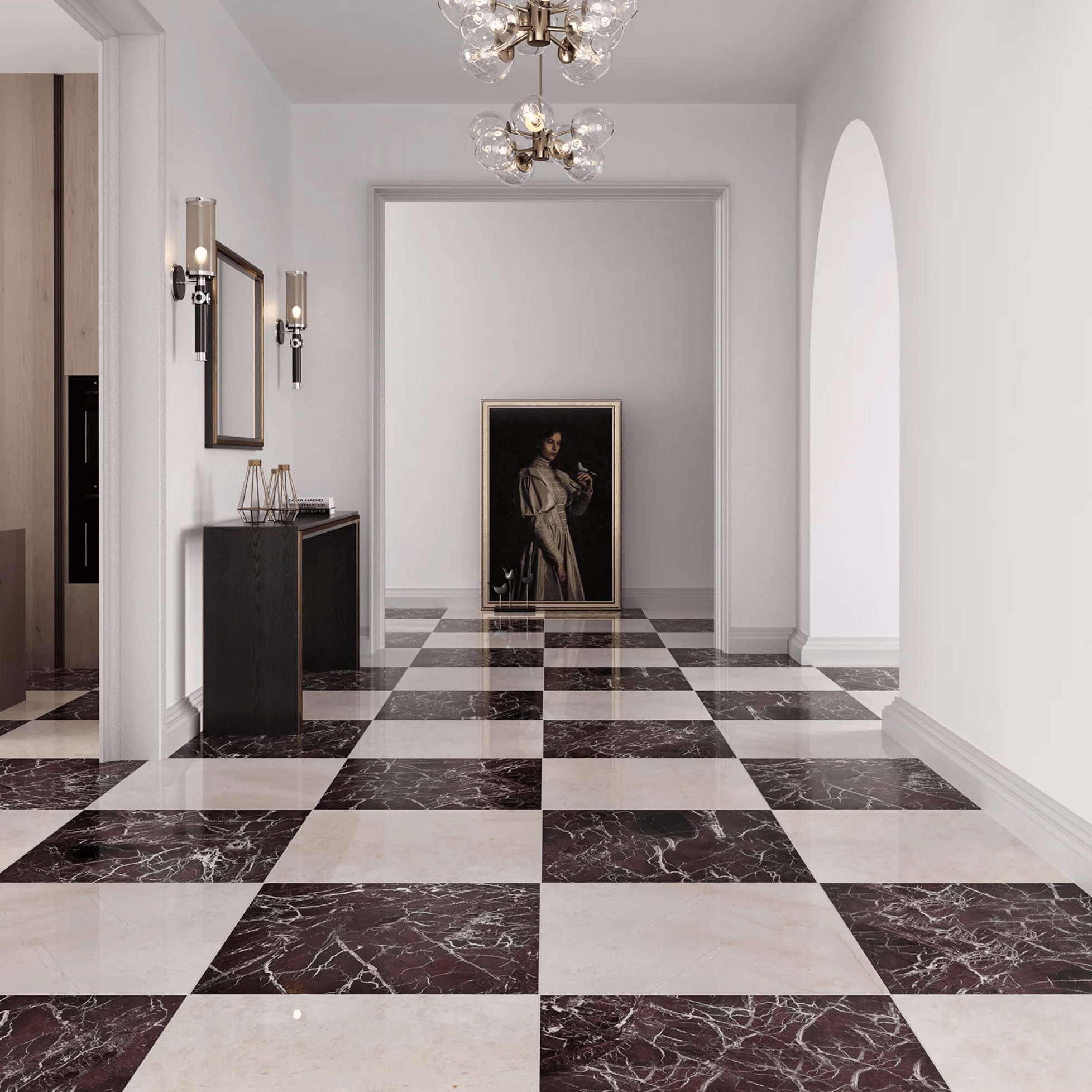 Rosso Levanto Marble 12x24 Honed Field Tile - Cemento Collection