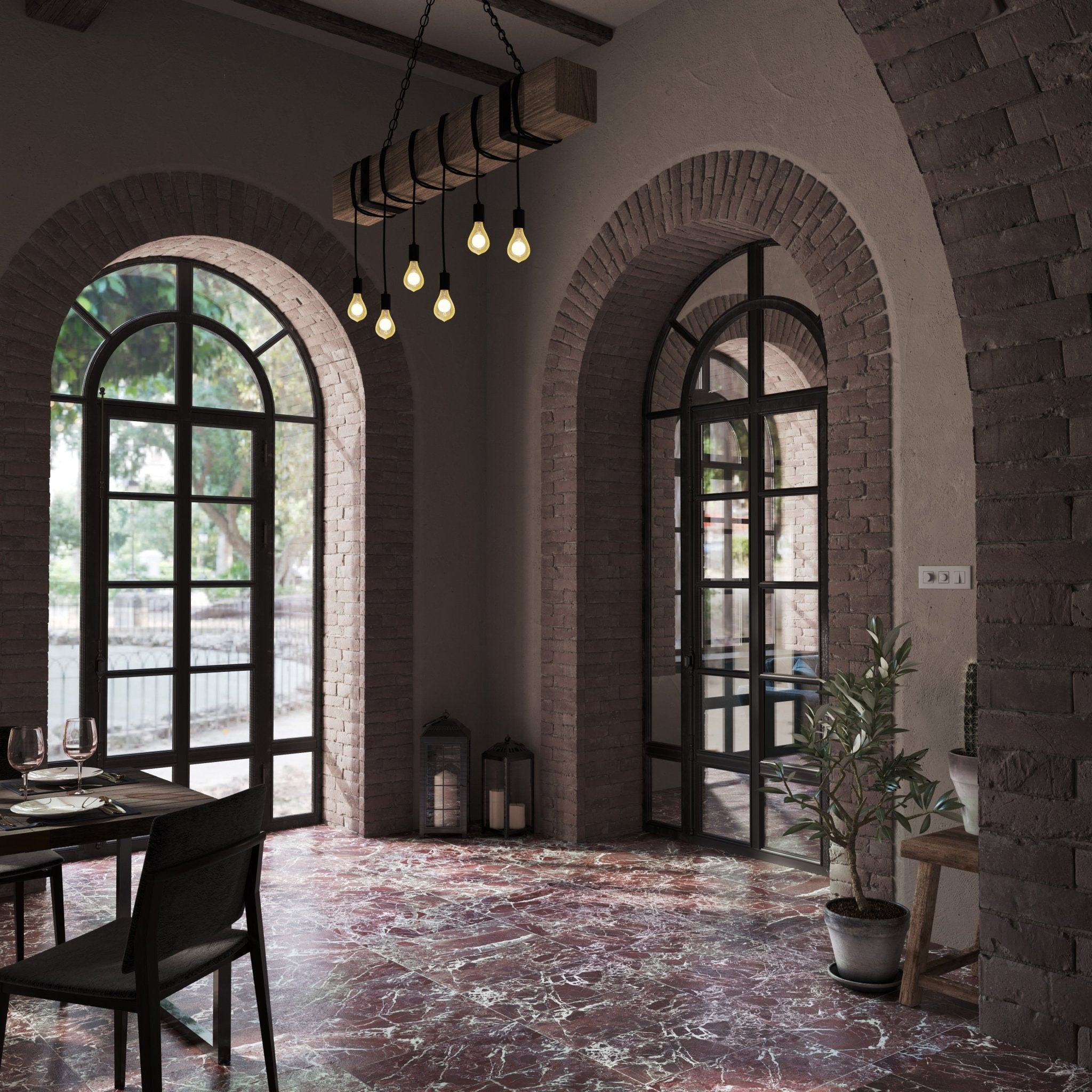 Rosso Levanto Marble 12x24 Honed Field Tile | Cemento Collection