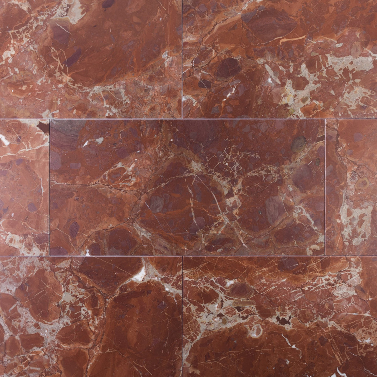 Rosso Melograno Marble 12x24 Honed Field Tile - Cemento Collection
