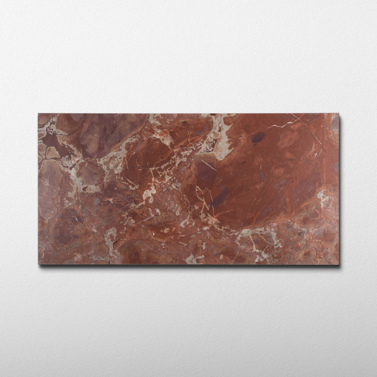 Rosso Melograno Marble 12x24 Honed Field Tile - Cemento Collection