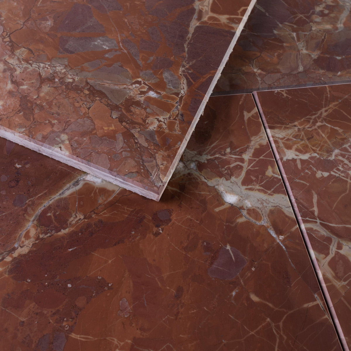 Rosso Melograno Marble 12x24 Honed Field Tile - Cemento Collection