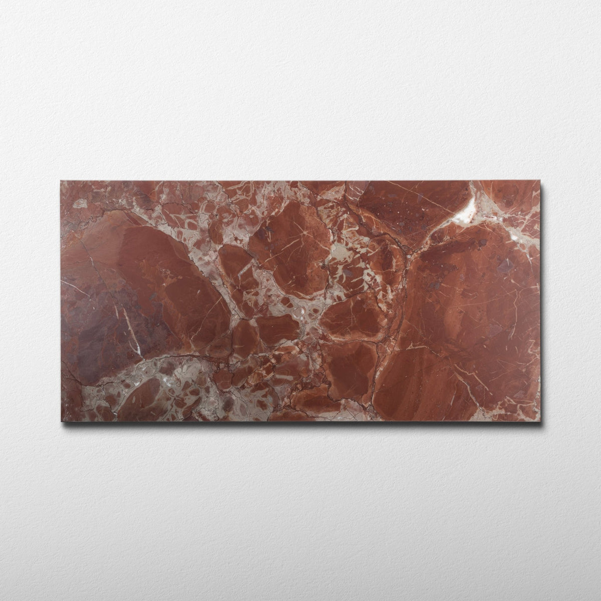 Rosso Melograno Marble 12x24 Honed Field Tile - Cemento Collection