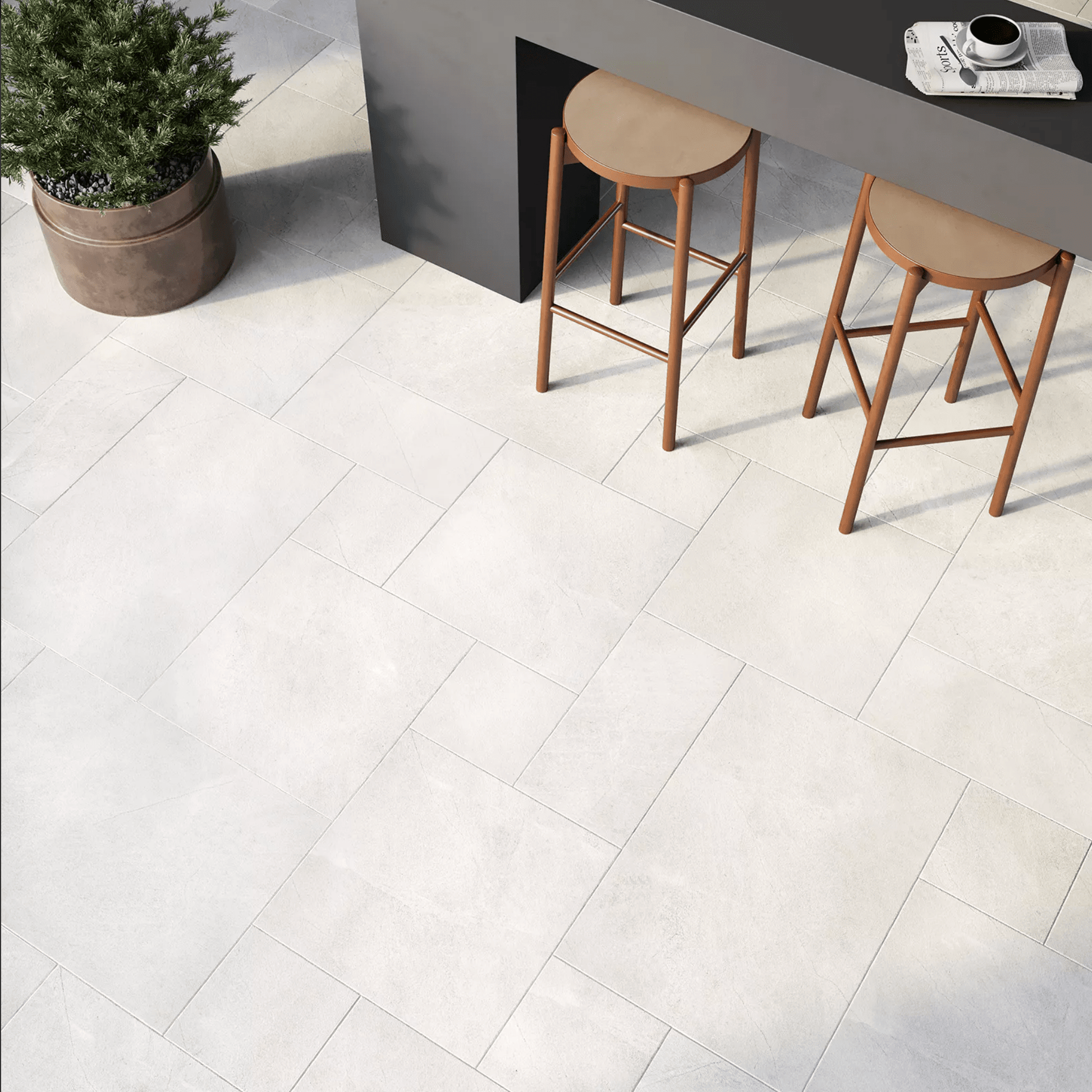 Sabbia Beige Marble 16x16 Aged Field Tile - Cemento Collection
