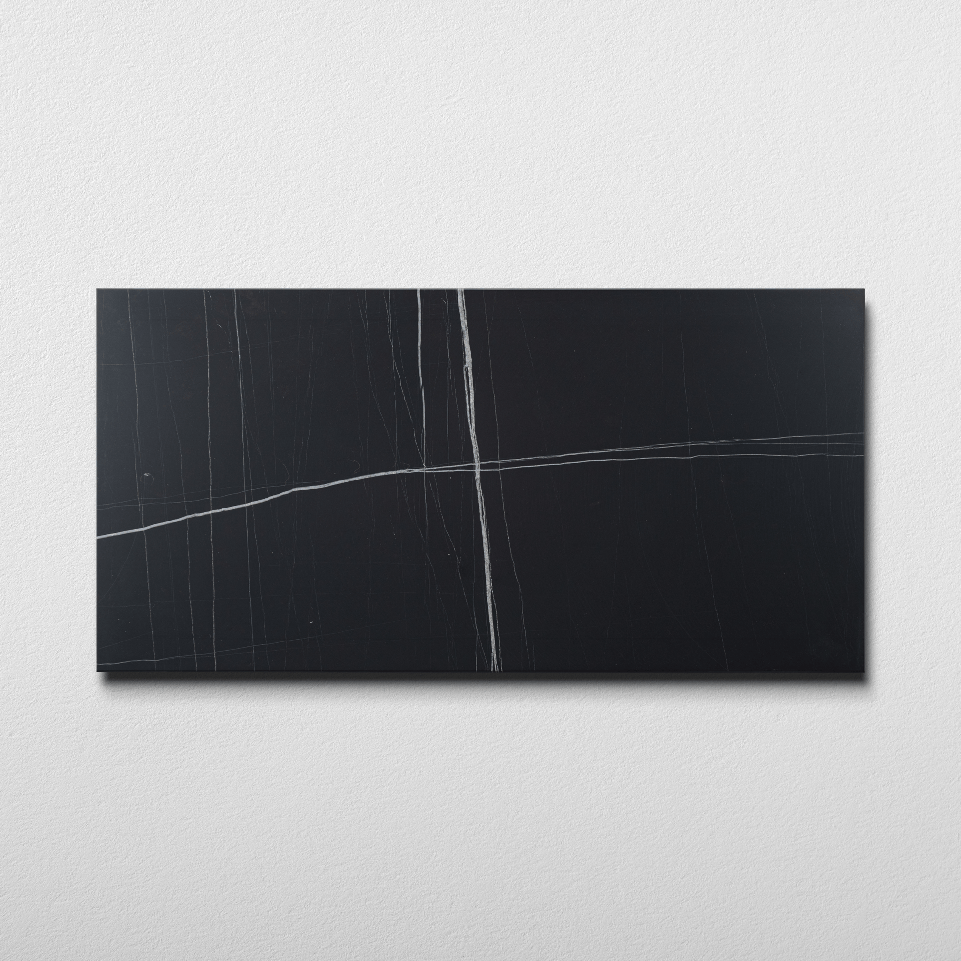 Sahara Noir Marble 12x24 Honed Field Tile - Cemento Collection