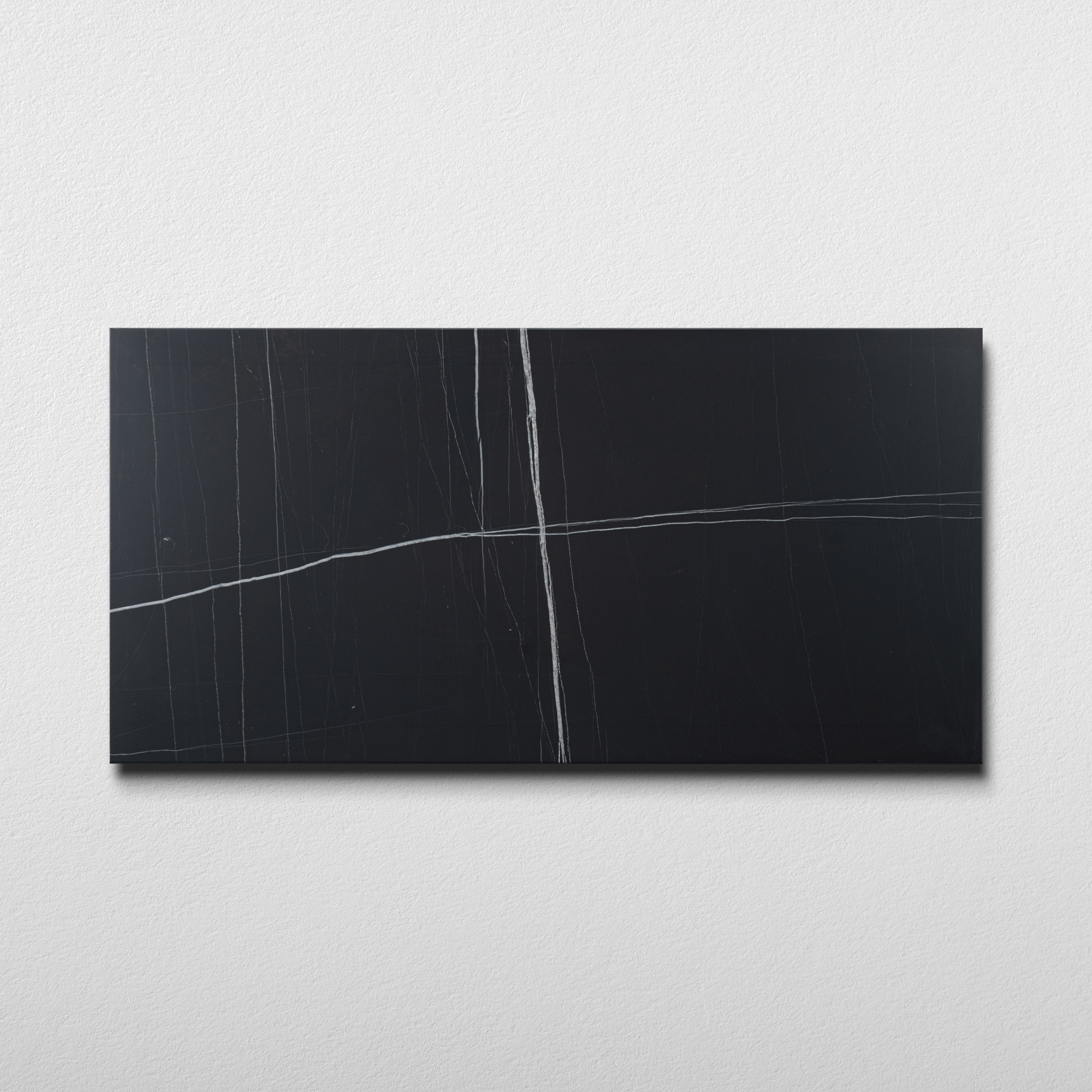 Sahara Noir Marble 12x24 Honed Field Tile - Cemento Collection