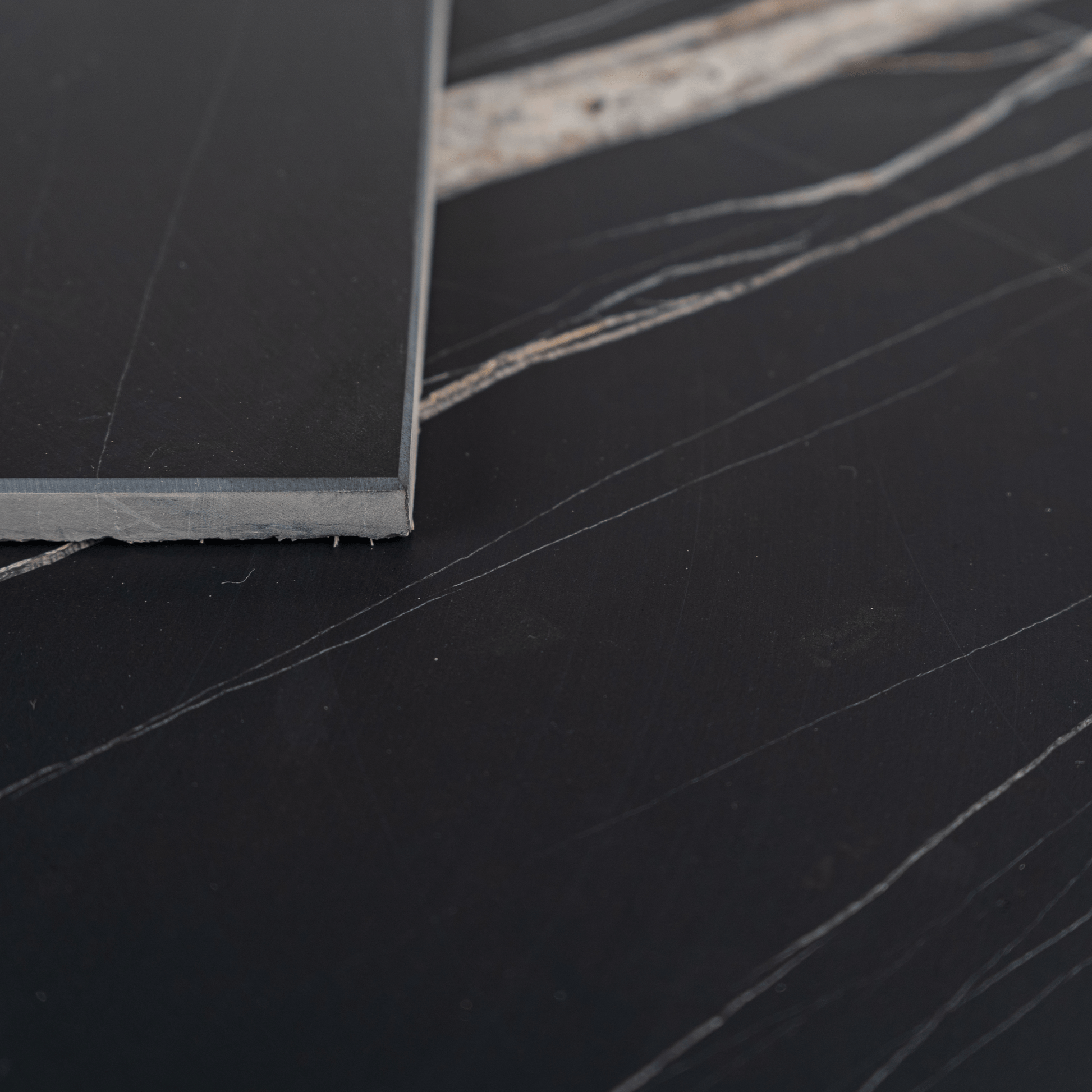 Sahara Noir Marble 12x24 Honed Field Tile - Cemento Collection