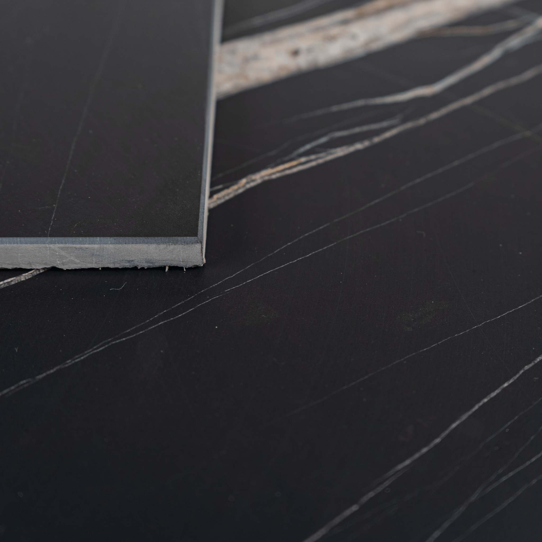 Sahara Noir Marble 12x24 Honed Field Tile - Cemento Collection