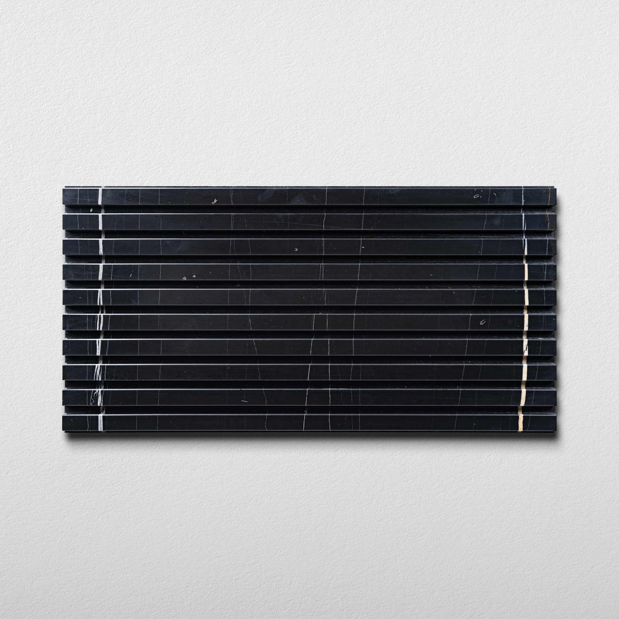 Sahara Noir Marble 12x24 Honed Fluted Field Tile - Cemento Collection