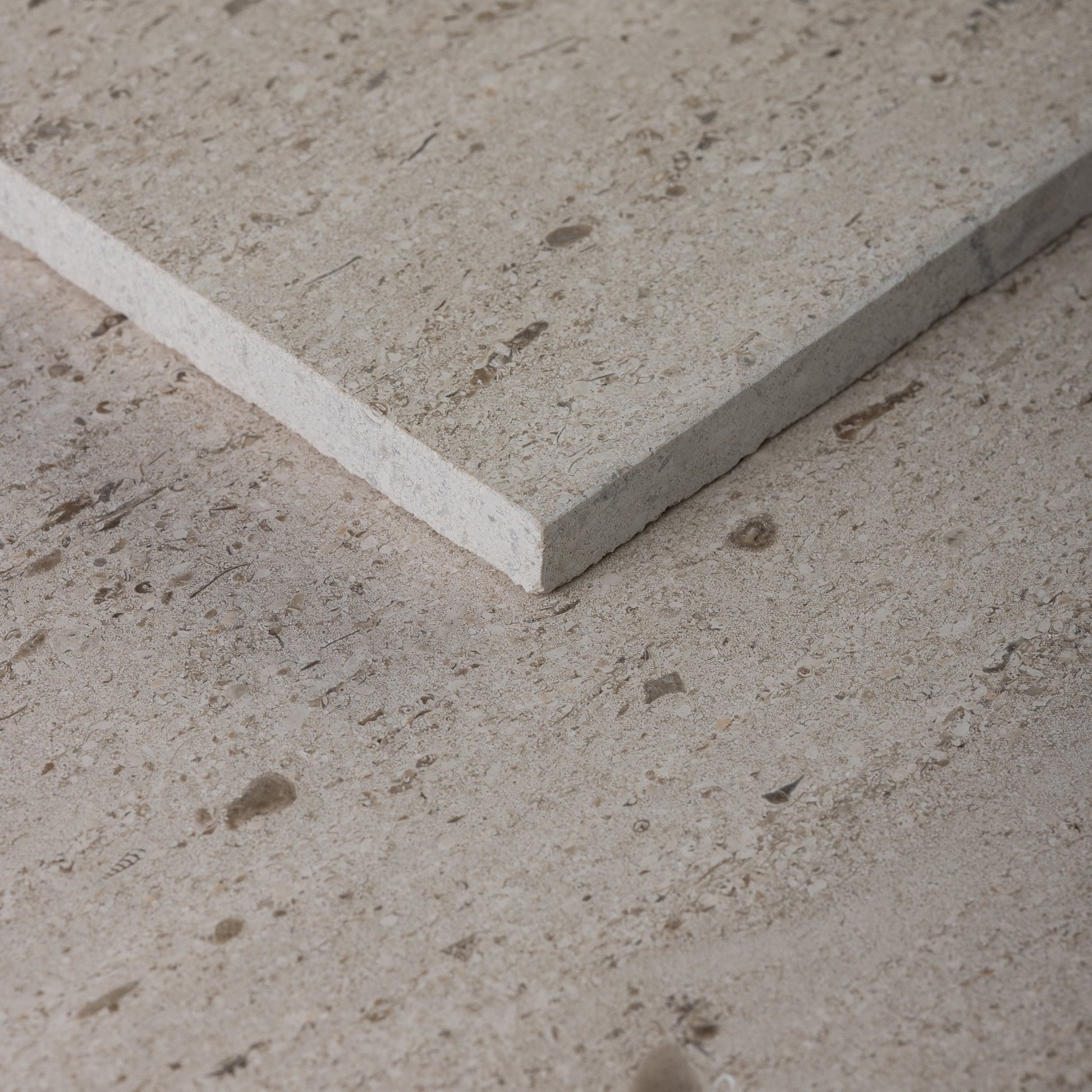 Salema Creme Limestone 16x16 Brushed Tile - Cemento Collection