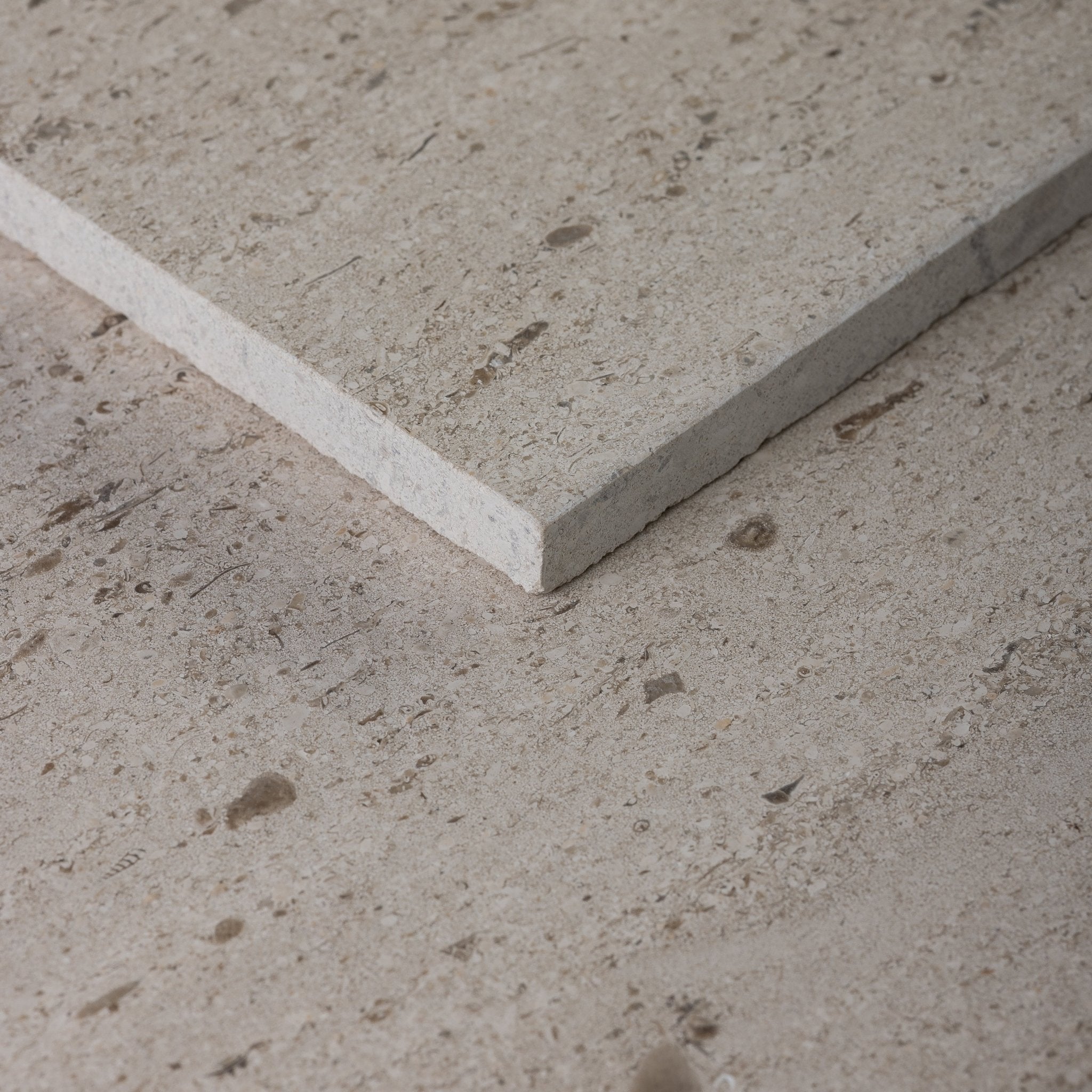 Salema Creme Limestone 16x16 Brushed Tile - Cemento Collection