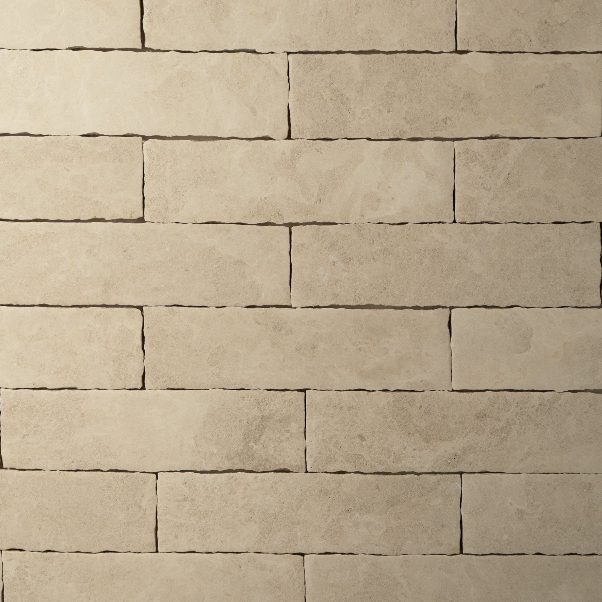 Savoy Beige Limestone 2x8 Patina Tile - Cemento Collection