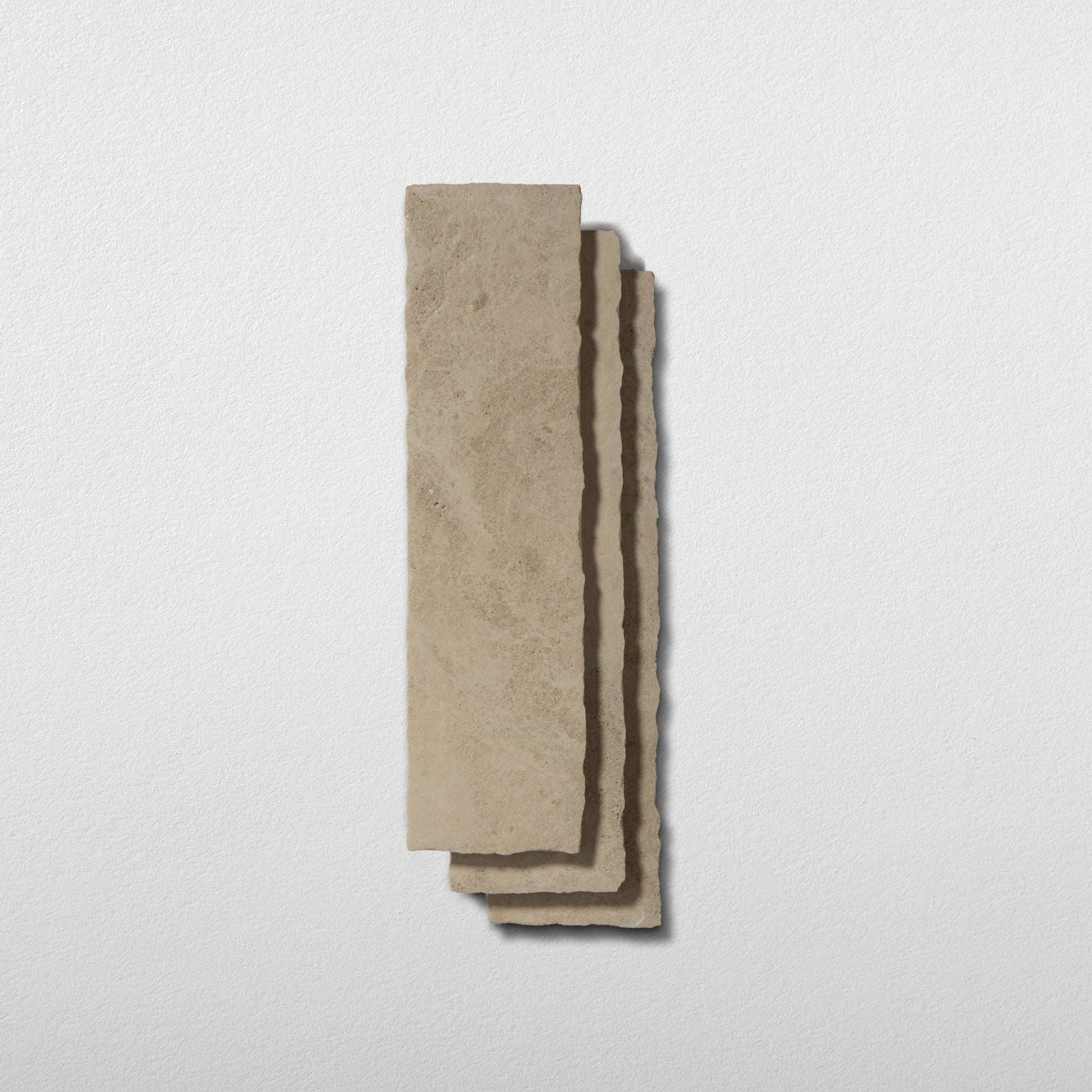 Savoy Beige Limestone 2x8 Patina Tile - Cemento Collection