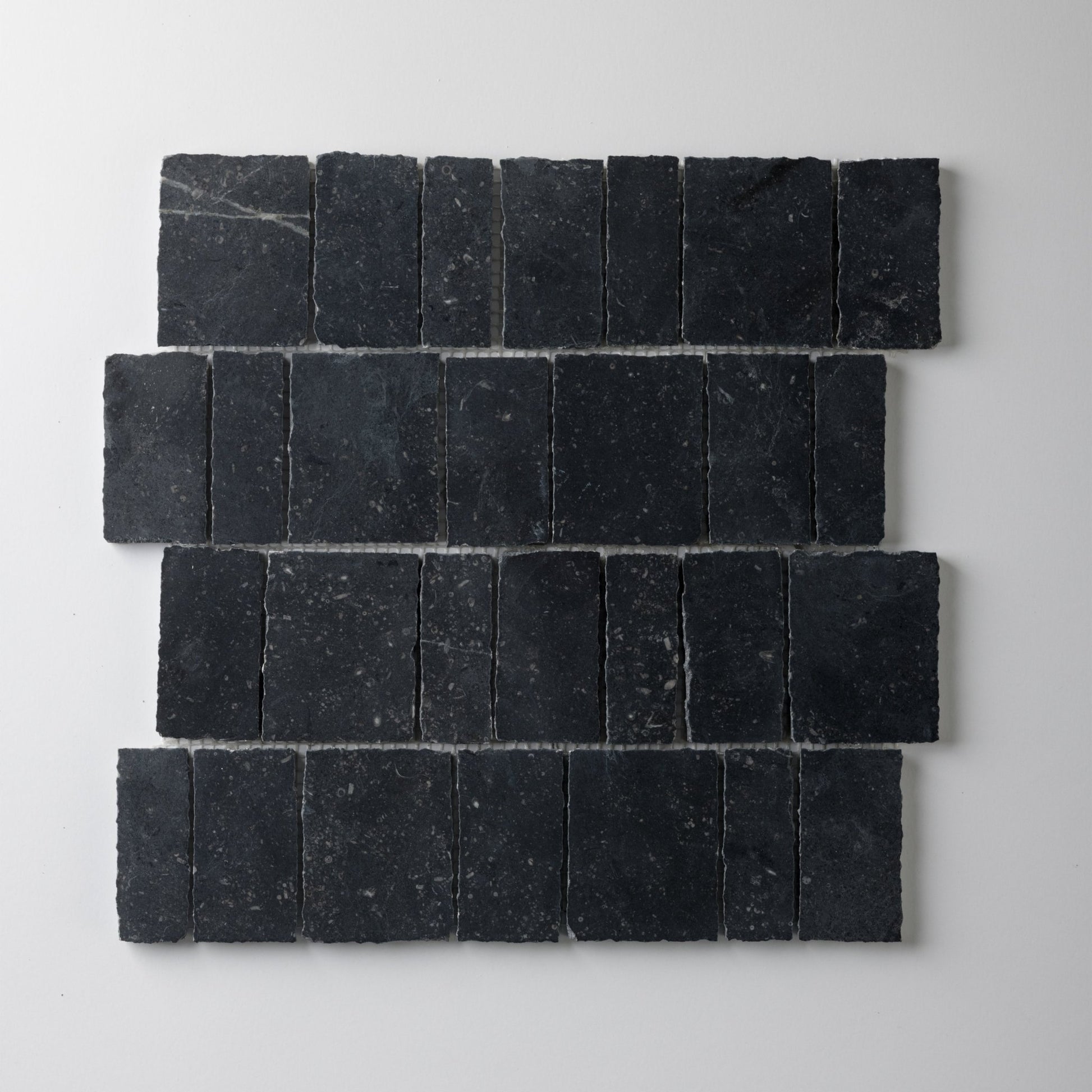 Scarpa Belgian Bluestone Limestone Honed Mosaic Tile - Cemento Collection