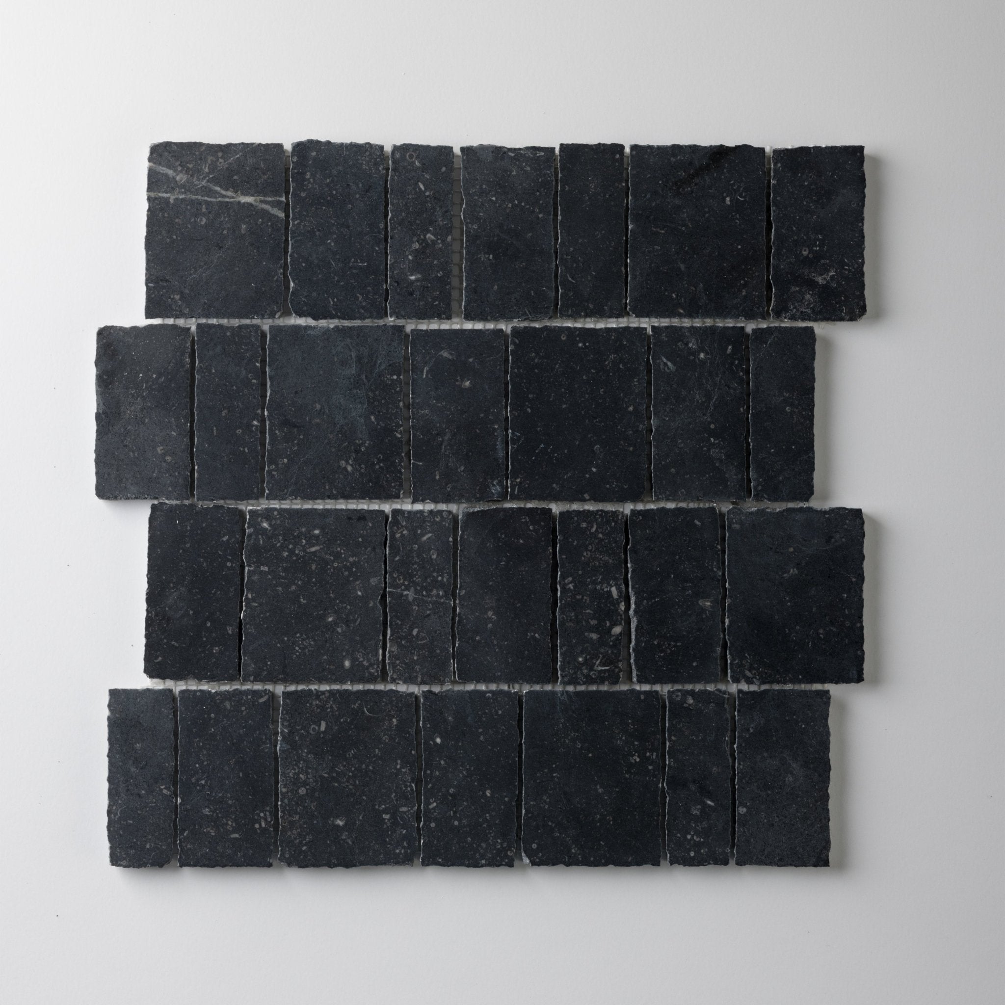Scarpa Belgian Bluestone Limestone Honed Mosaic Tile - Cemento Collection