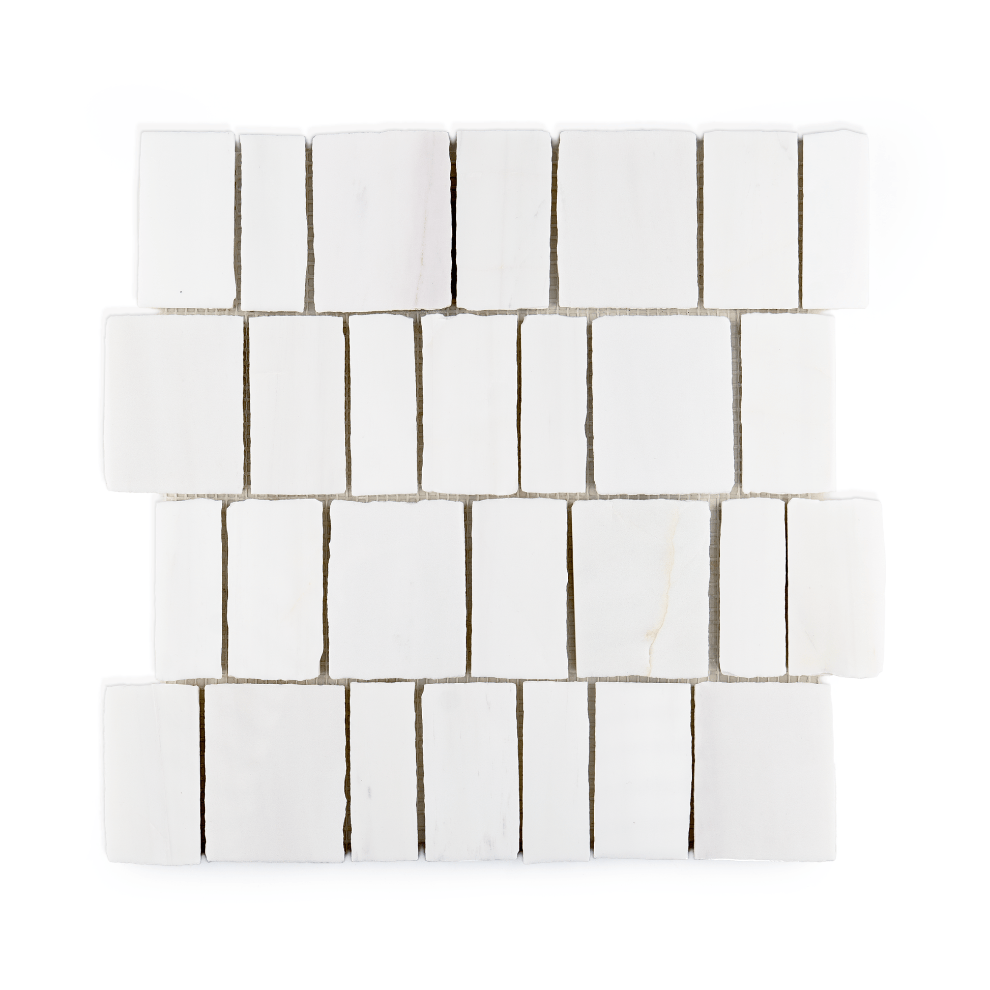 Scarpa Bianco Dolomite Marble Polished Mosaic Tile - Cemento Collection