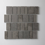 Scarpa Grigio Foussana Limestone Honed Mosaic Tile - Cemento Collection