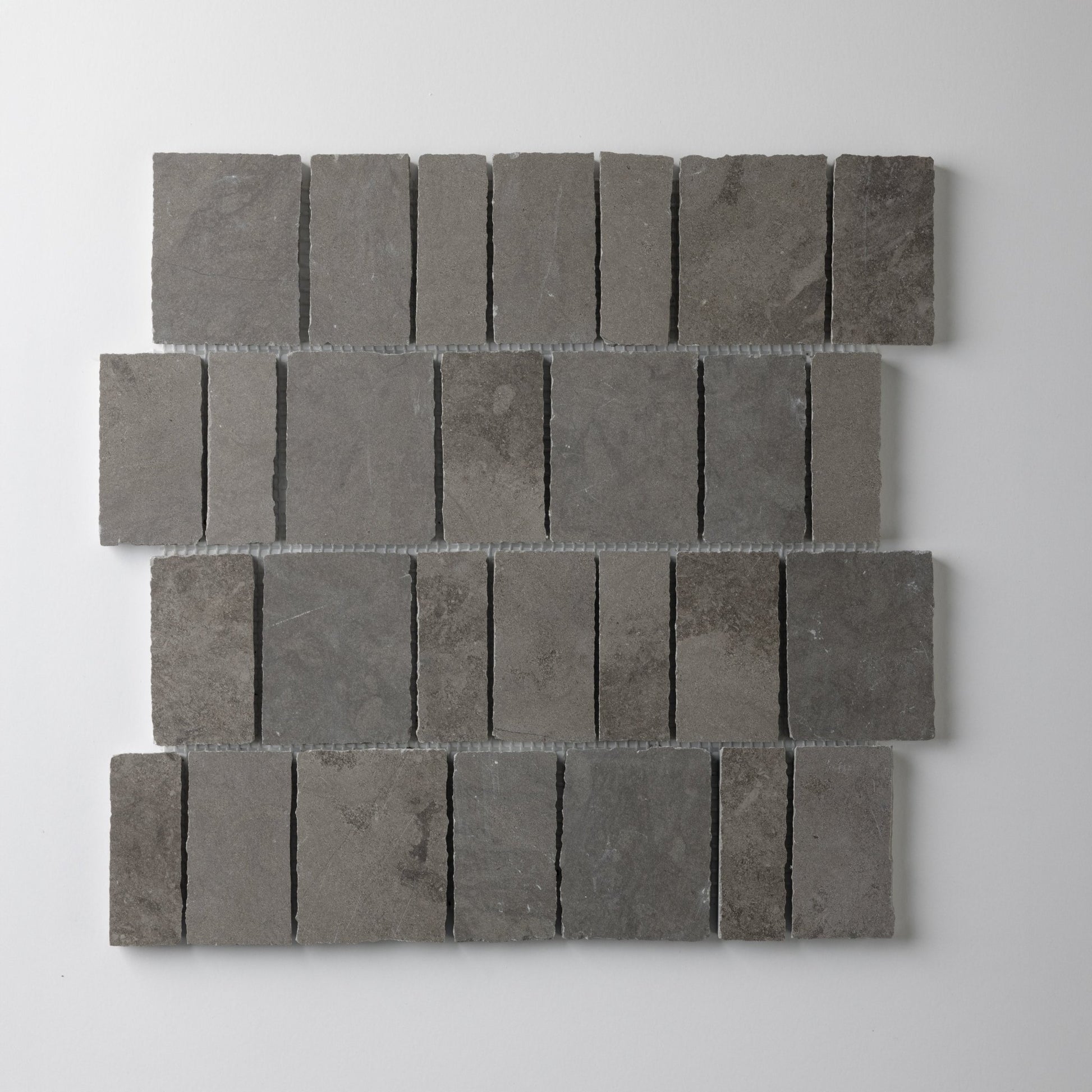 Scarpa Grigio Foussana Limestone Honed Mosaic Tile - Cemento Collection