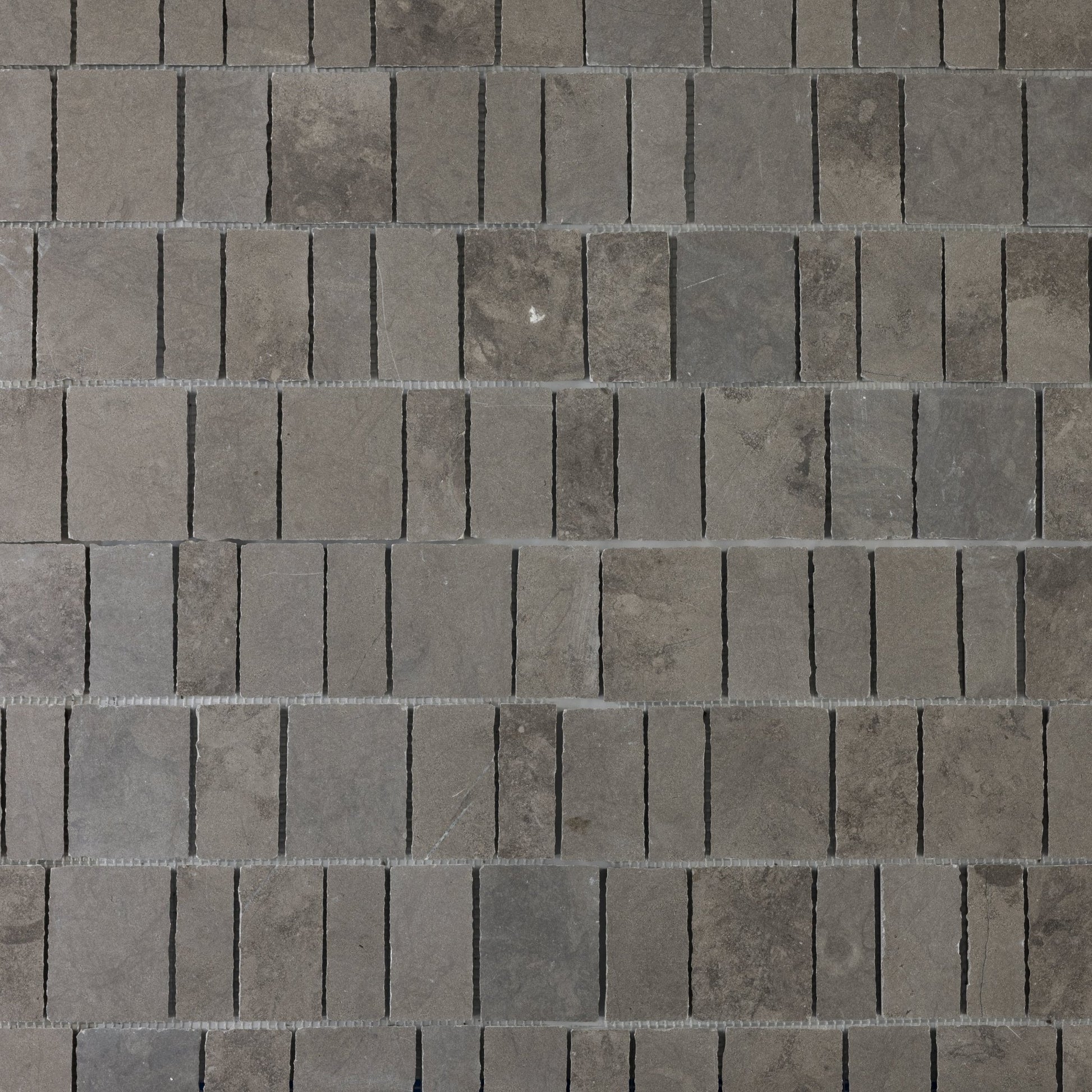 Scarpa Grigio Foussana Limestone Honed Mosaic Tile - Cemento Collection