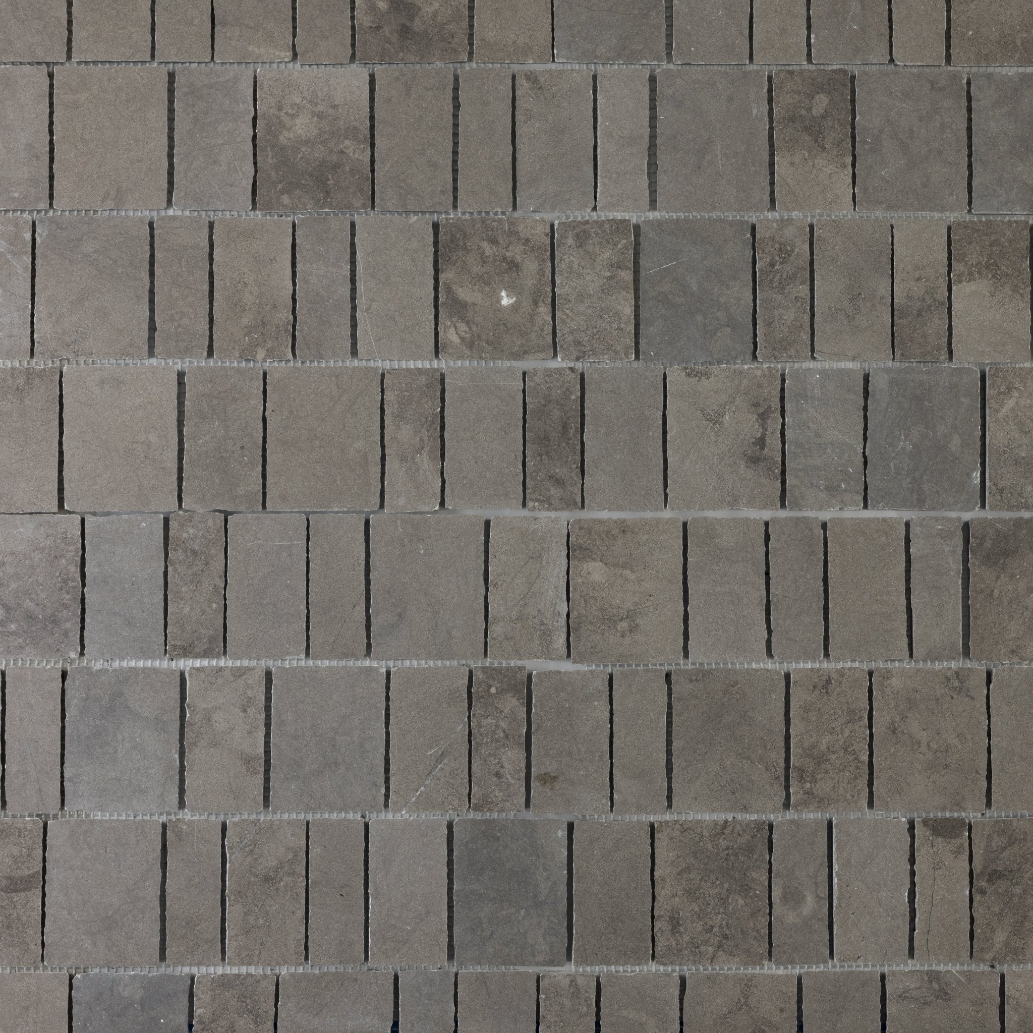 Scarpa Grigio Foussana Limestone Honed Mosaic Tile - Cemento Collection