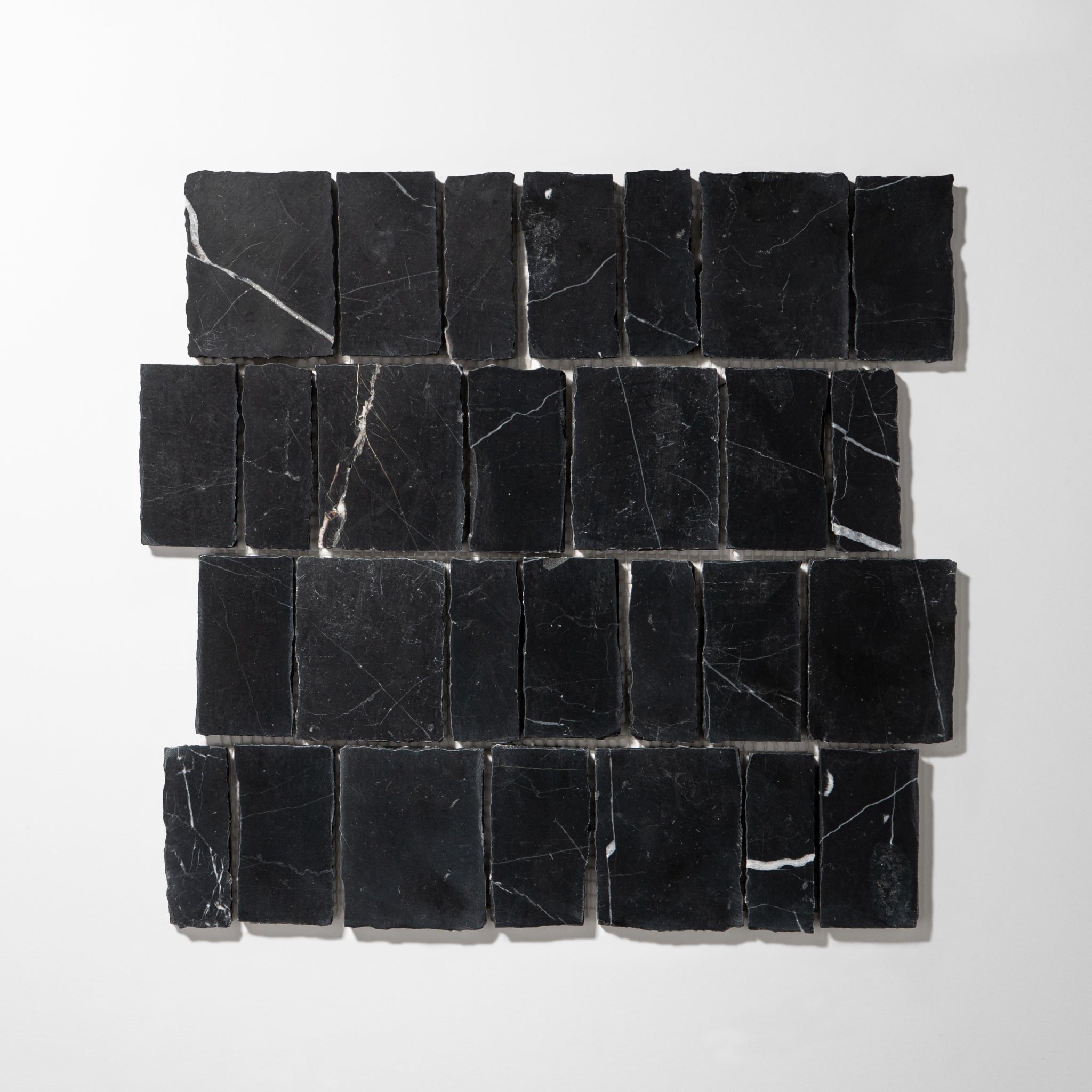 Scarpa Nero Marquina Marble Honed Mosaic Tile | Cemento Collection