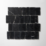 Scarpa Nero Marquina Marble Honed Mosaic Tile