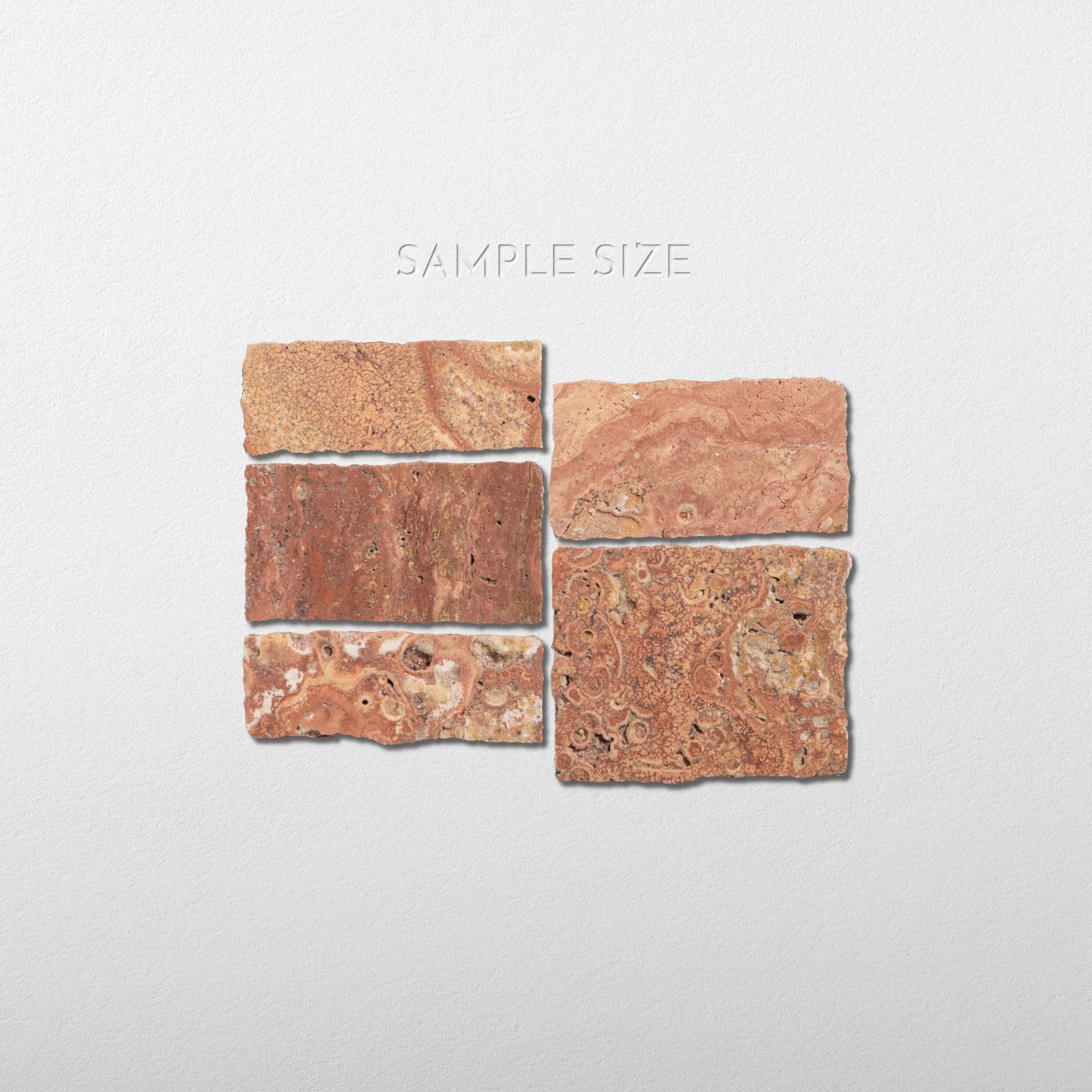 Scarpa Red Travertine Honed Mosaic Tile | Cemento Collection