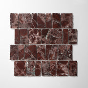 Scarpa Rosso Levanto Marble Polished Mosaic Tile