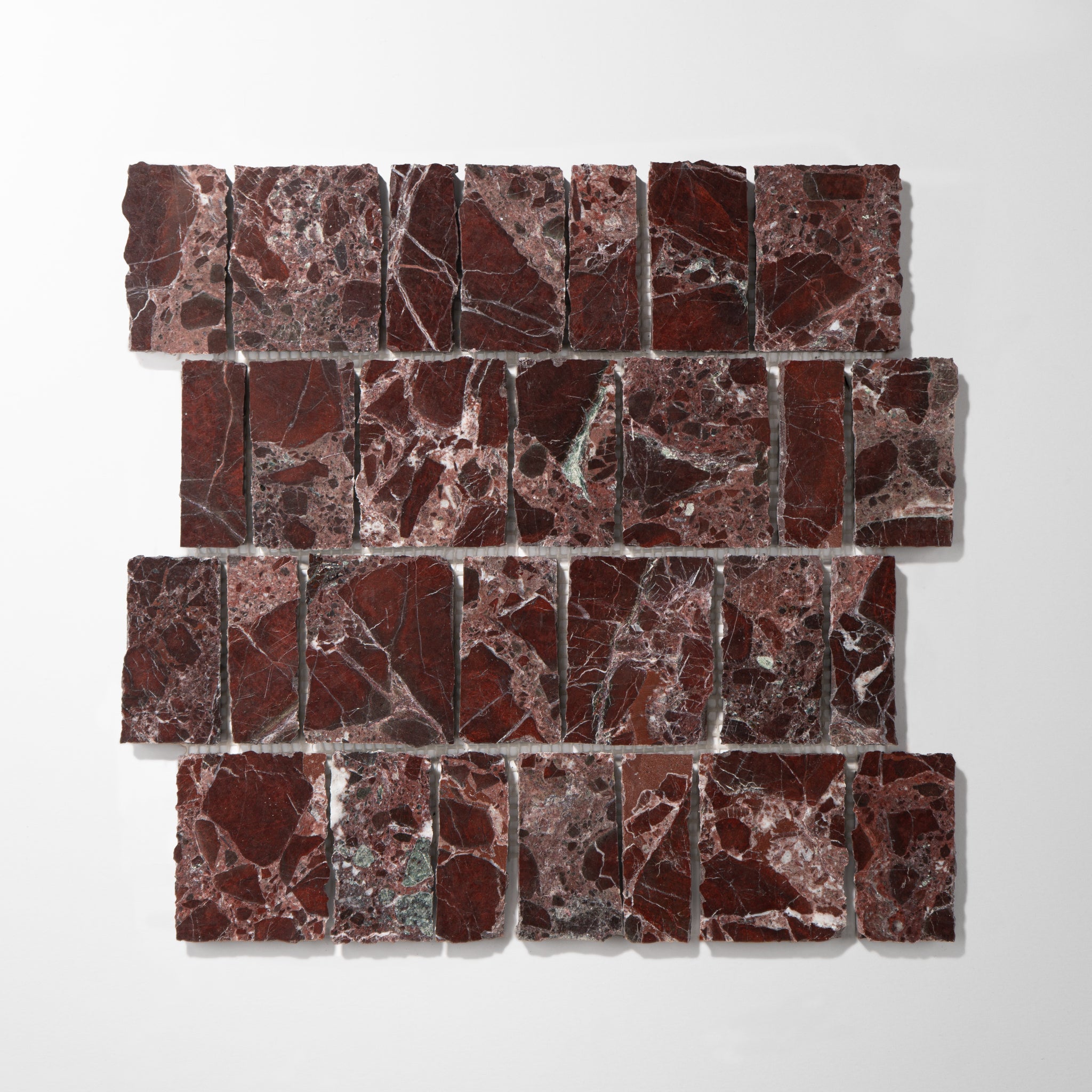 Scarpa Rosso Levanto Marble Polished Mosaic Tile